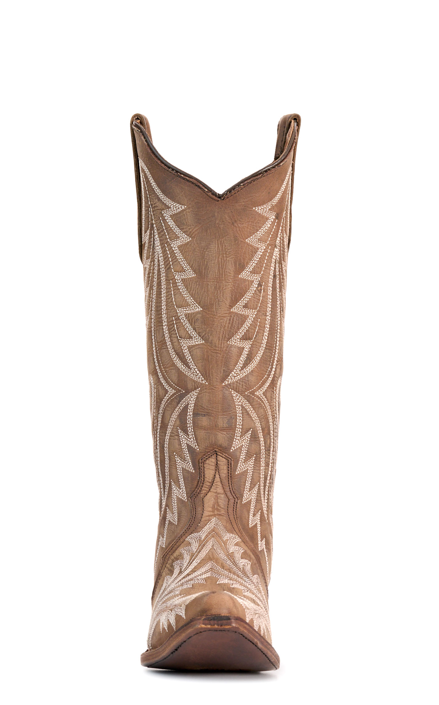 Circle G by Corral Women's Brown Heavy Stitched Snip Toe Cowboy Boots - Image 1
