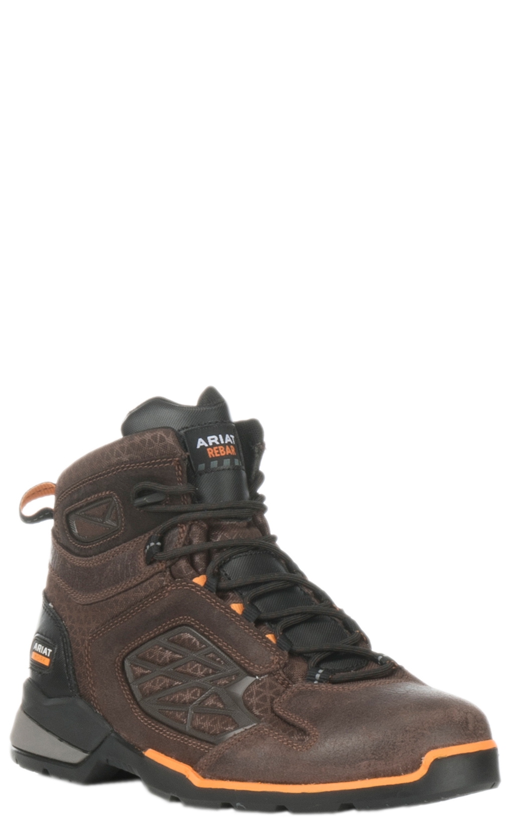 Ariat Men's Rebar Flex Chocolate Round Composite Toe Lace Up Work Boot - Image 1