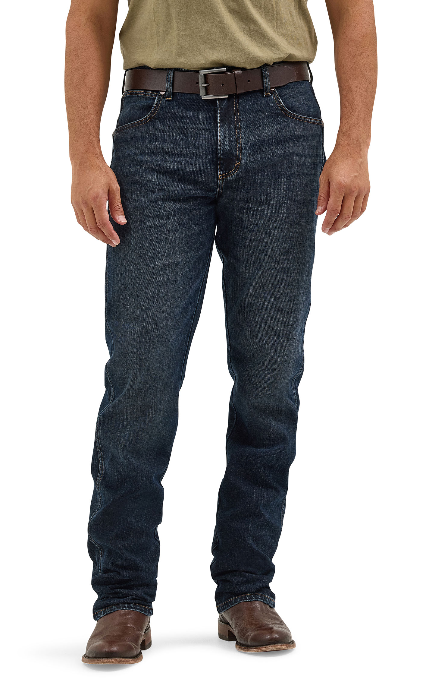 Wrangler's Retro Men's Tilden Dark Wash Slim Fit Straight Leg Jeans - Image 1