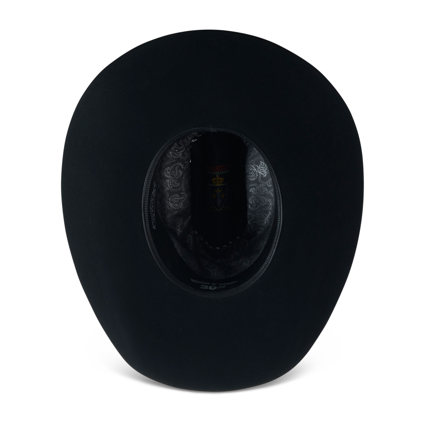 Resistol 30X Rough and Ready Black Cattleman's Crown Felt Cowboy Hat - Image 1