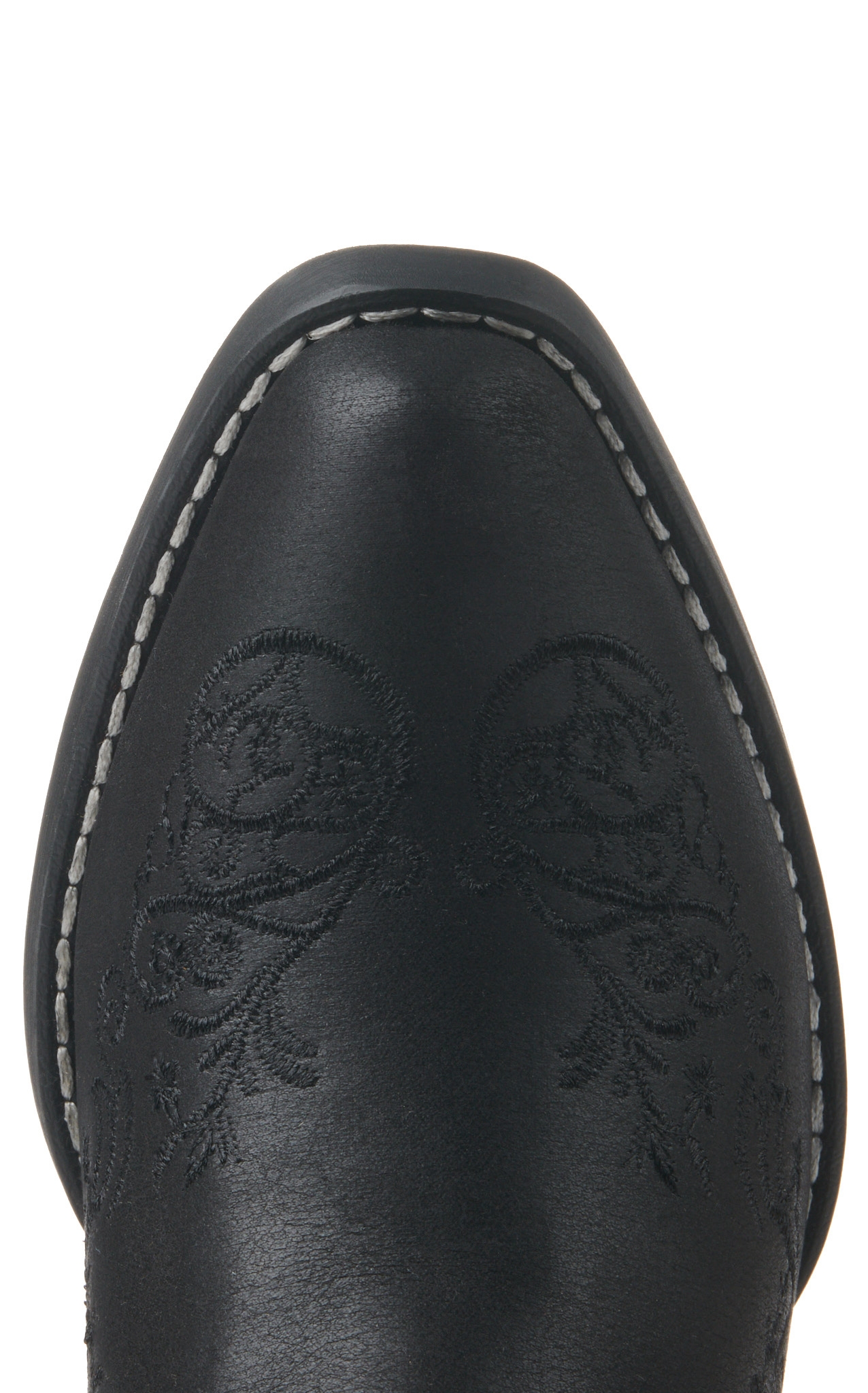 Roper Women's Black with Scroll Embroidery Snip Toe Cowboy Booties - Image 1