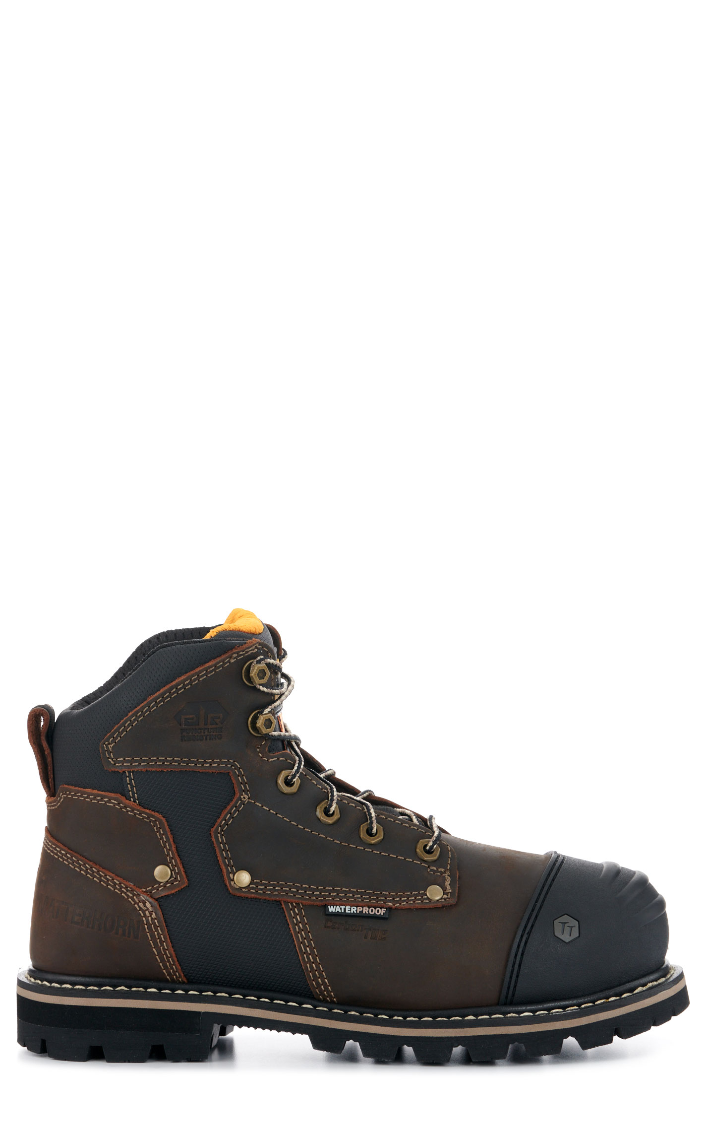 Matterhorn Men's Brown Puncture Resistant MetGuard Round Composite Toe Lace Up Work Boot - Image 1