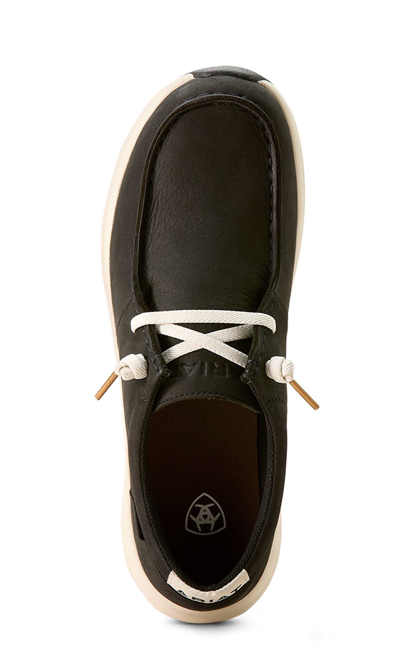Ariat Women's Buckeye Satin Black Leather Waterproof Moc Toe Casual Shoe - Image 1