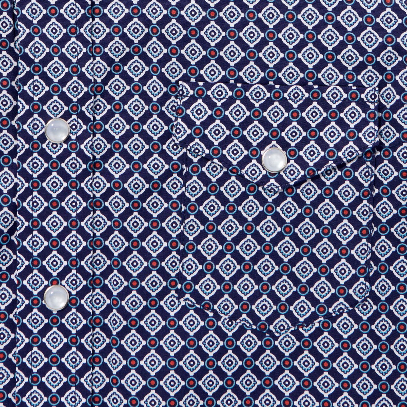 Rough Stock Boy's Navy Geo Print Western Shirt - Image 1