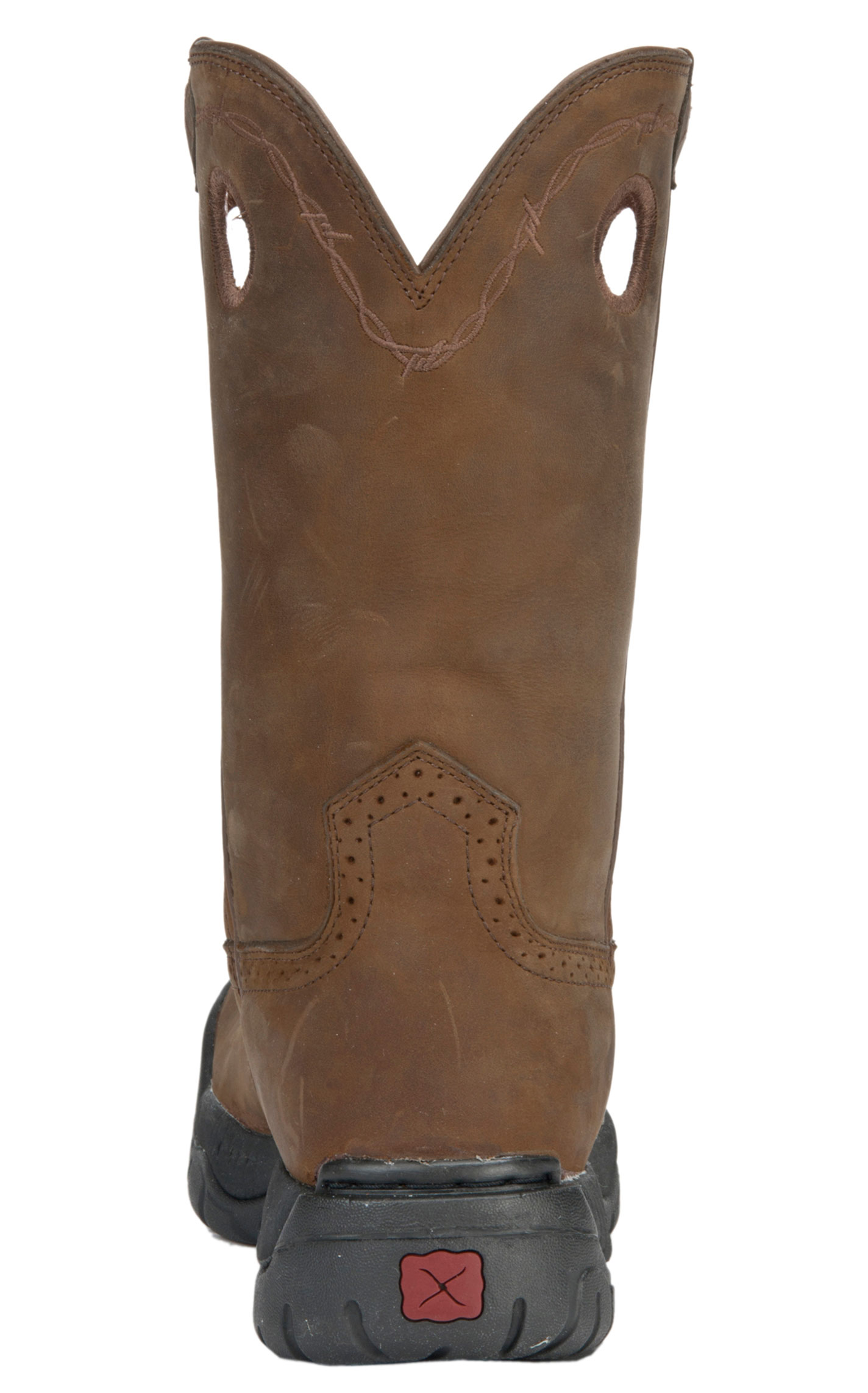 Twisted X Men's All Around Distressed Brown Saddle Vamp Pull On Work Boot - Image 1