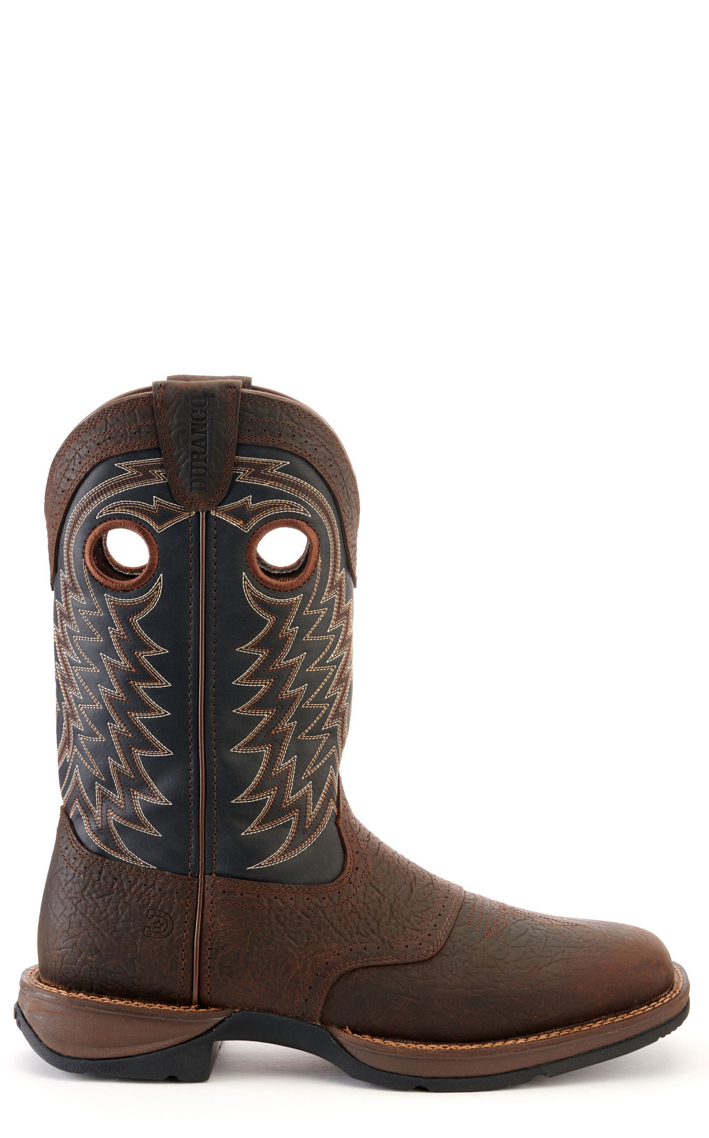 Durango Men's Rebel Brown and Black Wide Square Toe Cowboy Boots - Cavender's Exclusive - Image 1