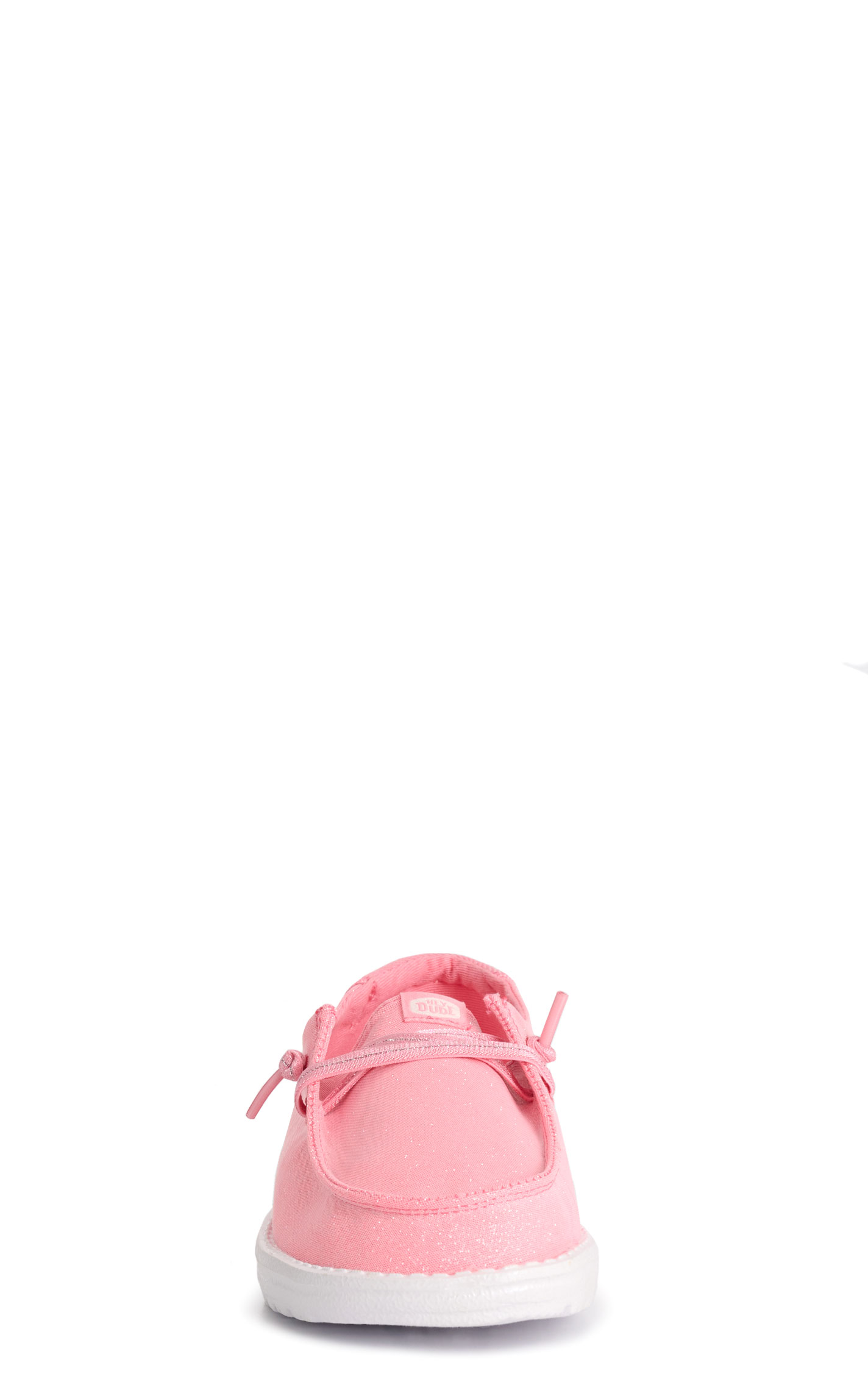 Hey Dude Girl's Wendy Shimmery Pink Moc Toe Lace Up Casual Shoes  - Image 1