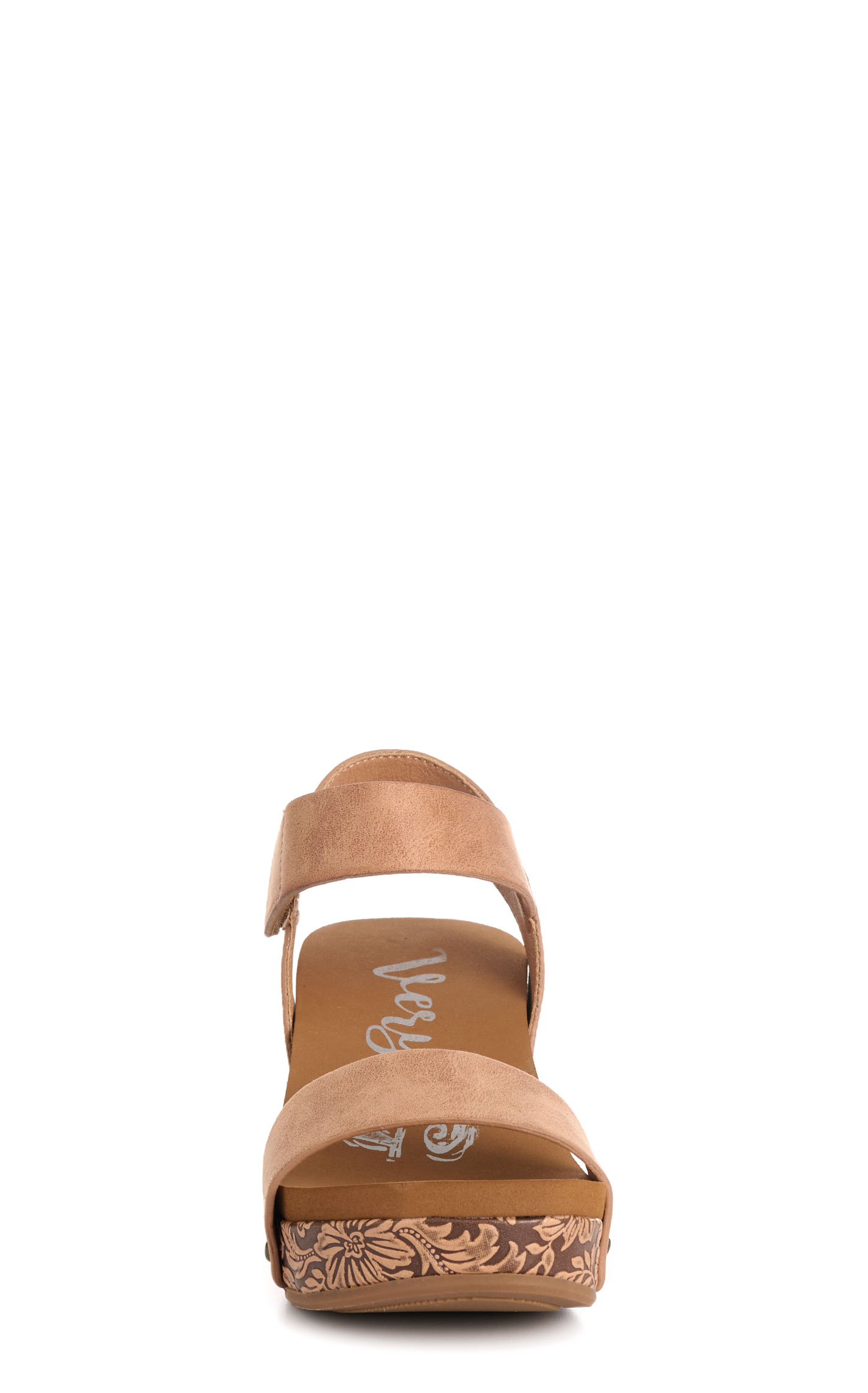 Very G Devon Toasted Sand & Brown Floral Wedge Sandal - Image 1