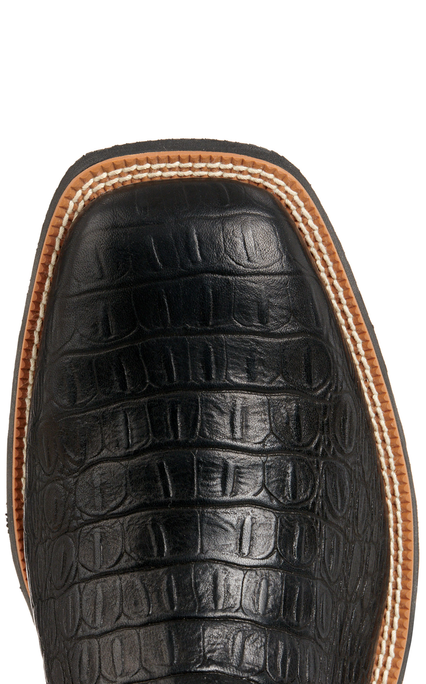 Twisted X Men's Tech X Black Caiman Print and Bone Wide Square Toe Cowboy Boots - Image 1