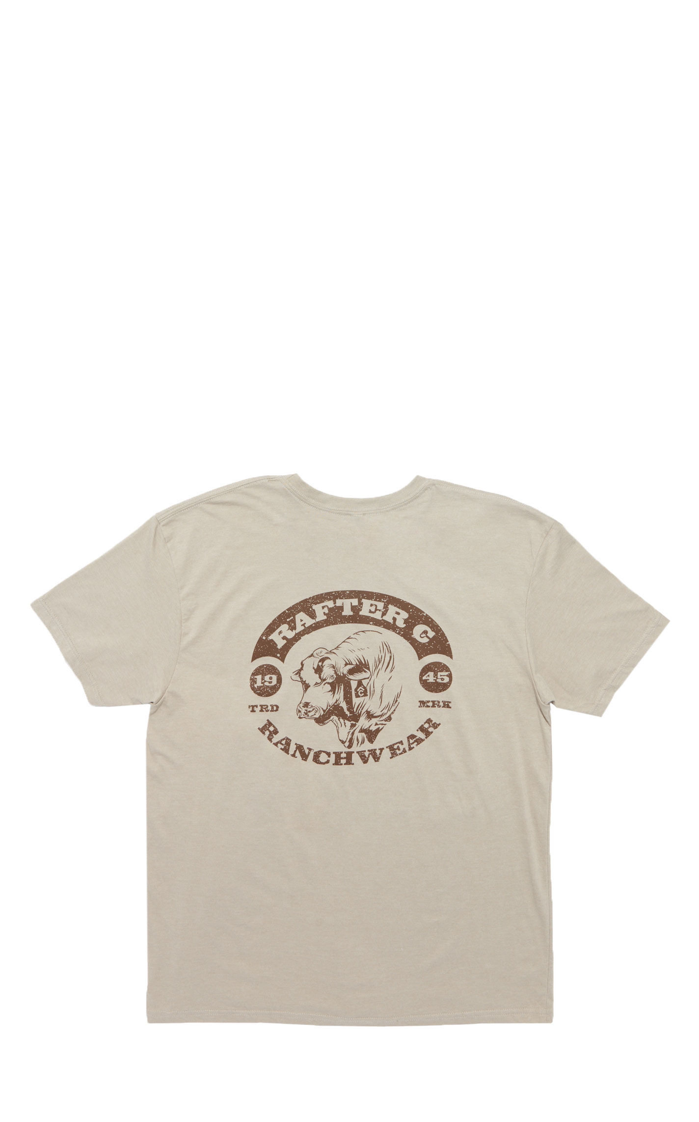 Rafter C Men's Heather Khaki Logo T-Shirt - Image 2