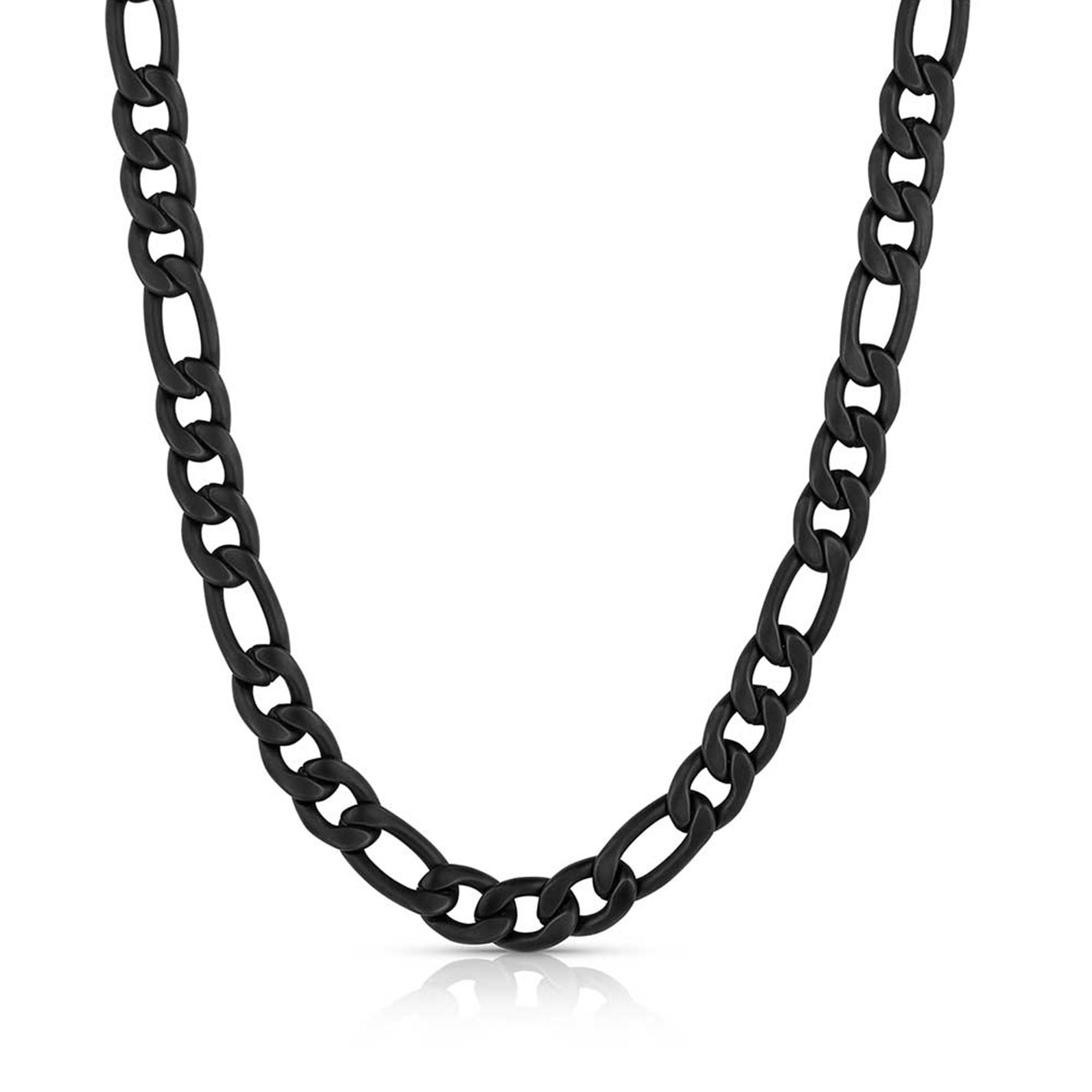 Montana Silversmiths Men's Midnight Onyx Figaro Chain Necklace - Image 3