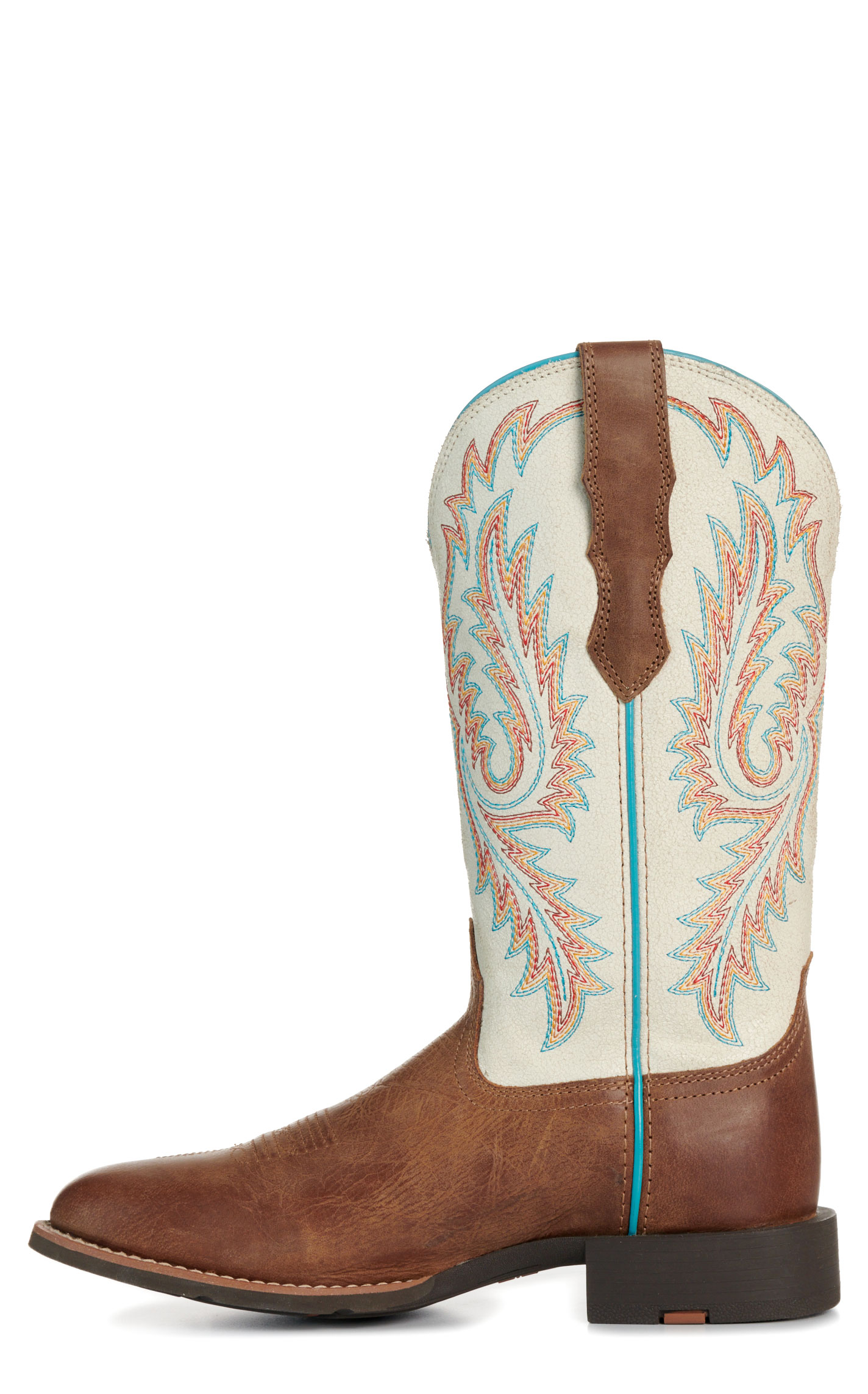 Ariat Women’s Sandstorm & Distressed Ivory Round Up StretchFit Cowboy Boots - Image 1