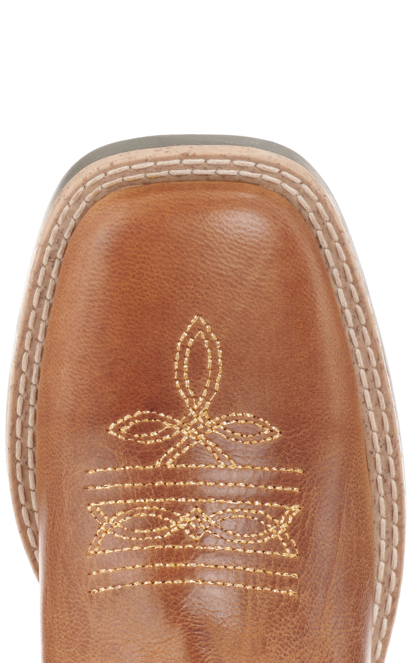 Smoky Mountain Youth Nevada Brown with Gold Sequins Wide Square Toe Cowboy Boots - Image 1