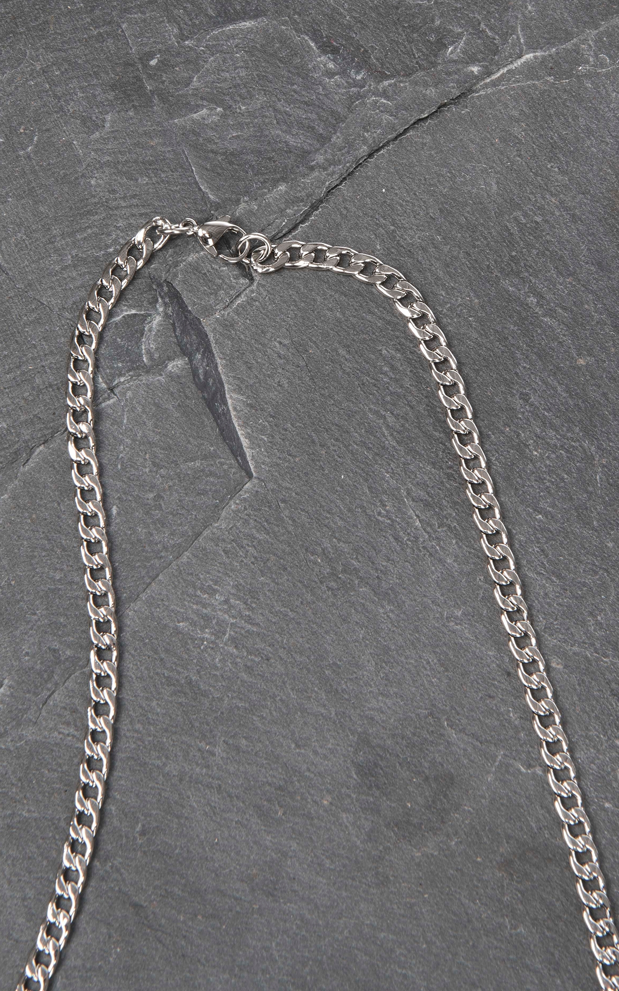 Twister Men's Silver with Ornate Cross Necklace - Image 1