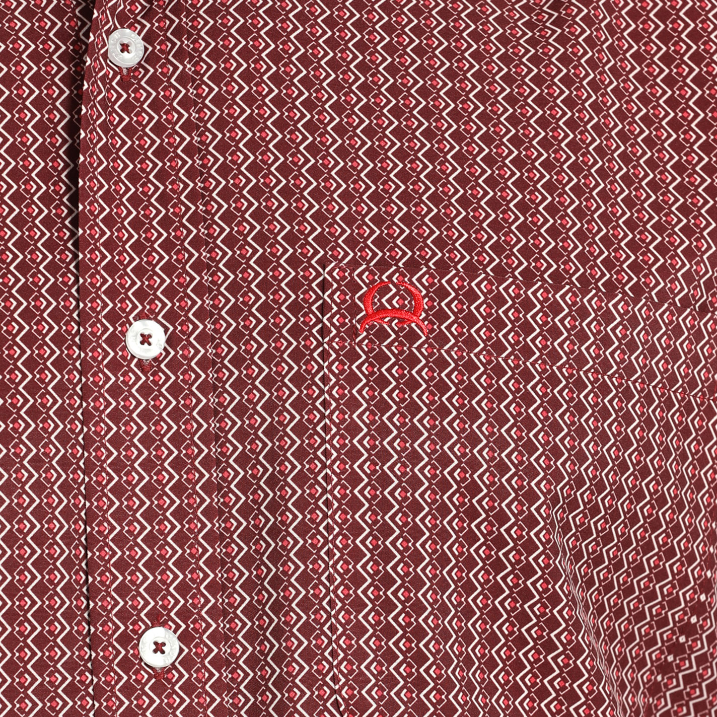 Cinch Men's ArenaFlex Burgundy Geo Print Western Shirt - Image 1