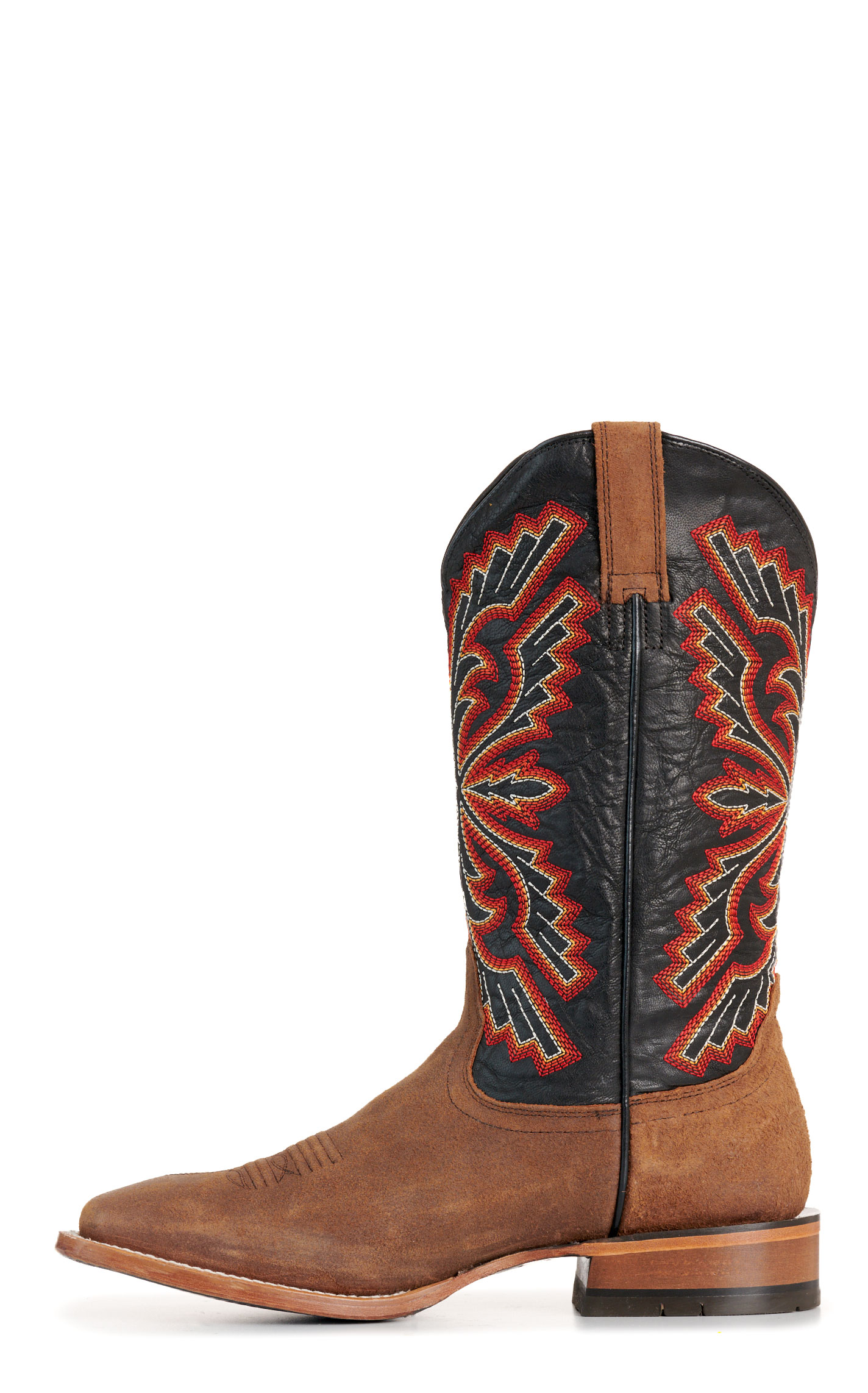 Ariat Men's Weathered Wicker & Bayou Black Wide Square Toe Cowboy Boots - Image 1