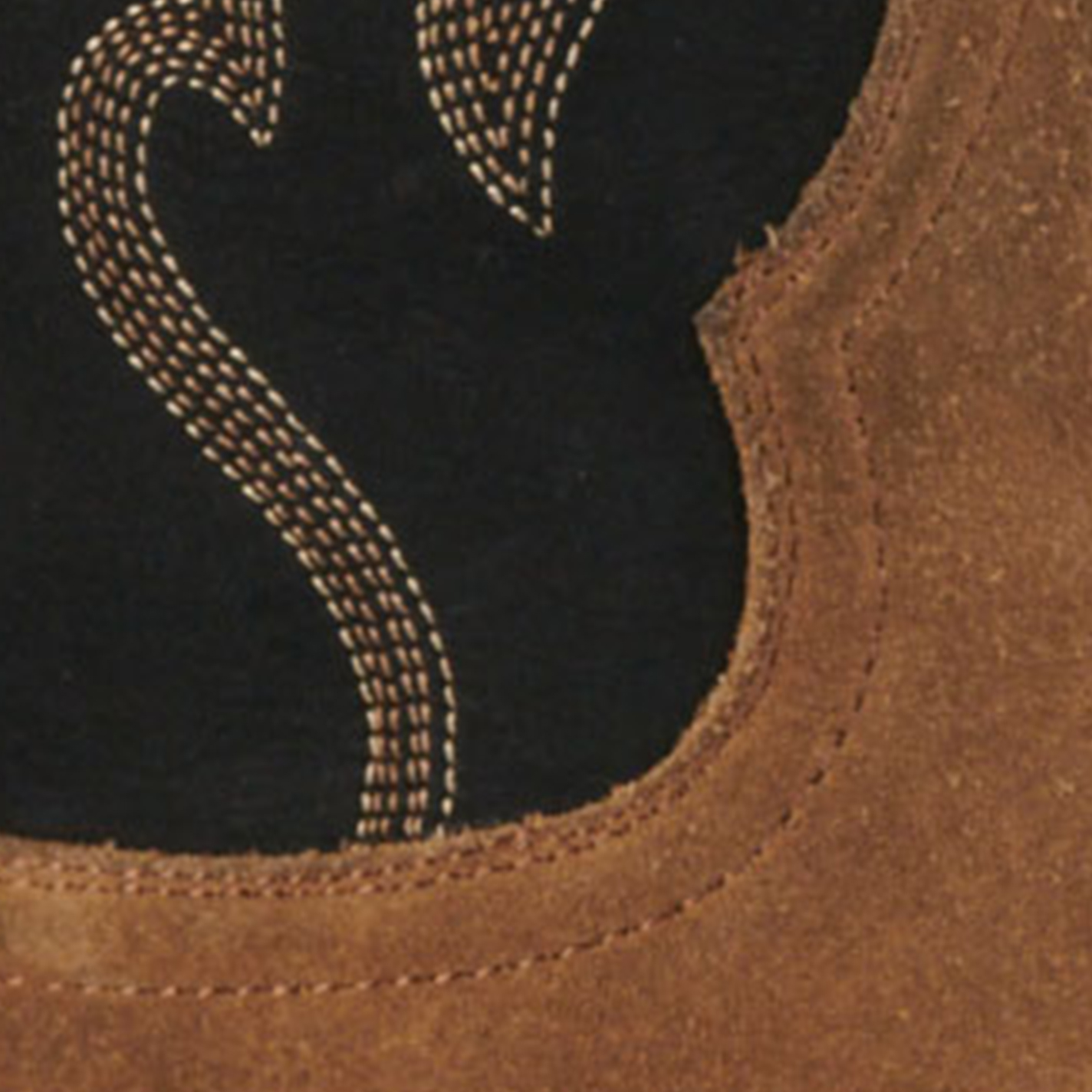 Cavender's Men's Dijon Roughout and Black Punchy Square Toe Cowboy Boots - Image 1