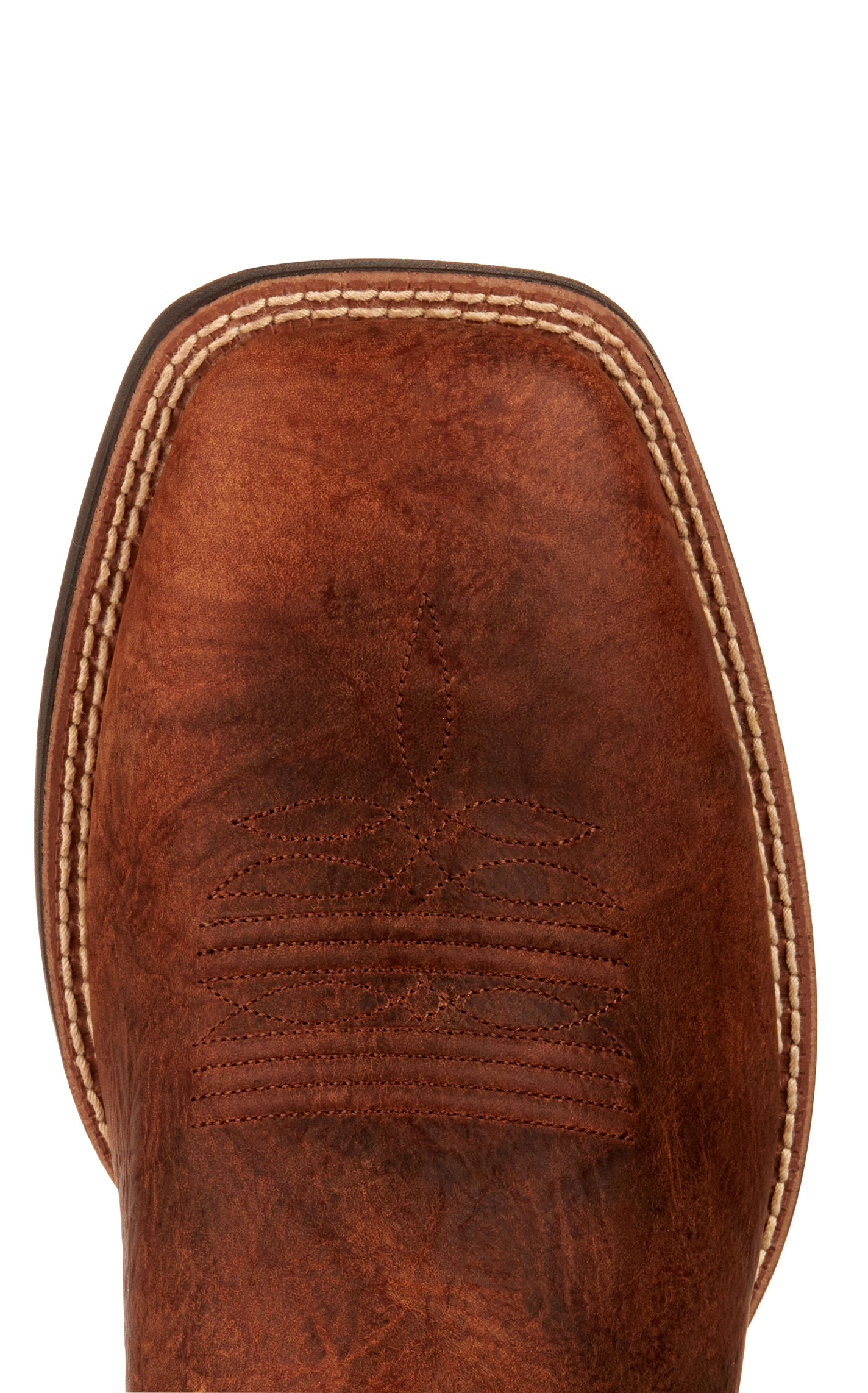 Ariat Men's Wild Thang Fiery Brown and Emerald Green Shock Shield Wide Square Toe Cowboy Boots - Image 1