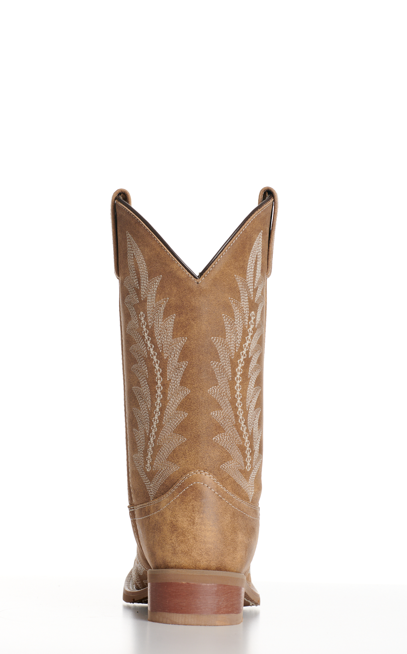 Laredo Women’s Cheyanne Tan with Fancy Stitch Wide Square Toe Cowboy Boots - Image 1