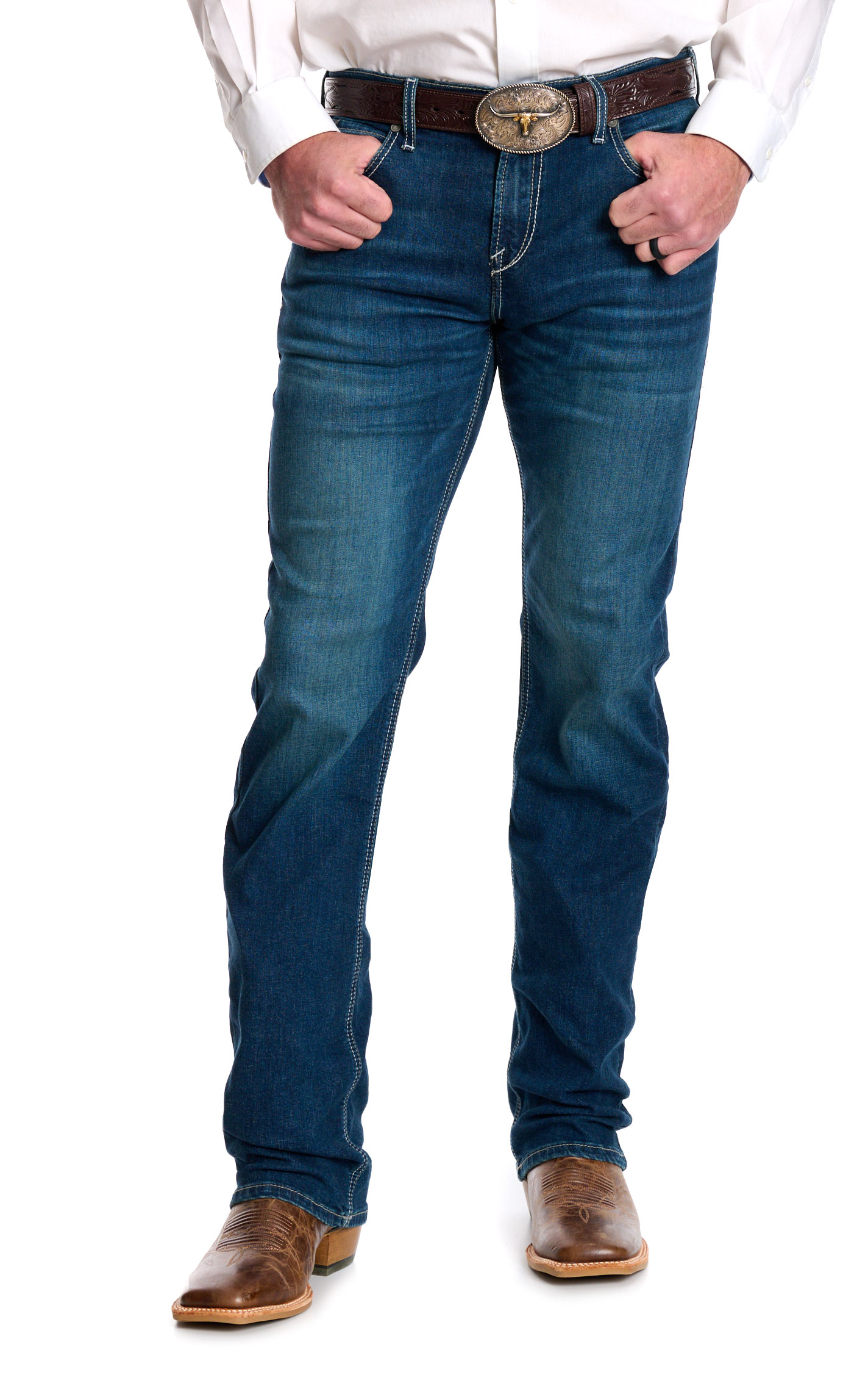 Ariat Men's Dylan Randolph M7 Dark Wash Straight Leg Jeans - Image 1