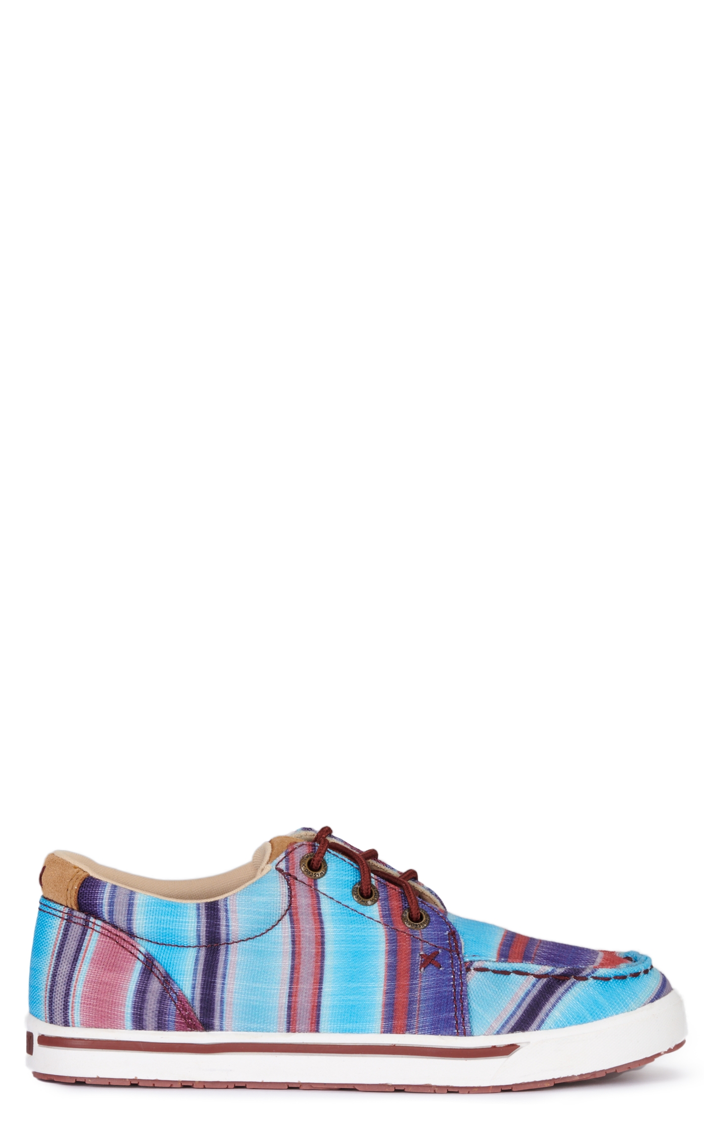 Twisted X Youth Hooey Loper Turquoise Serape Canvas Lace Up Sneakers Casual Shoe - Image 1
