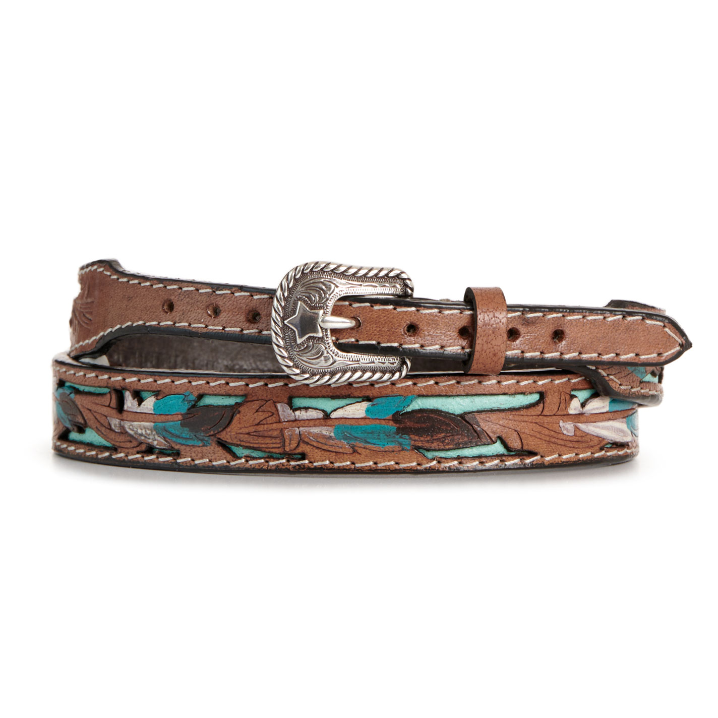 Twister Tan Feather Filigree Hat Band  - Image 1