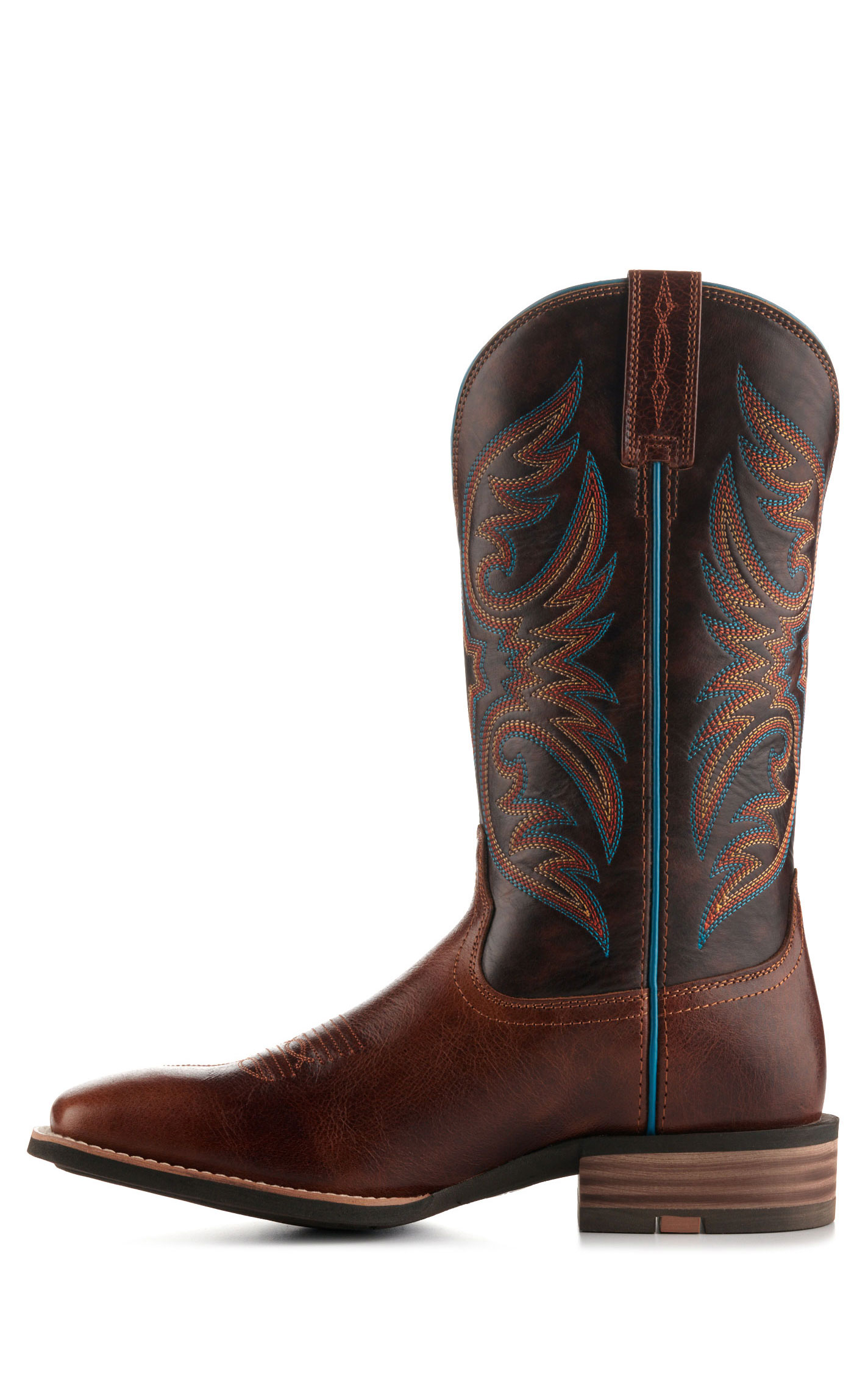 Ariat Men's Ricochet Gingersnap and Marble Brown SmartLite Wide Square Toe Cowboy Boots - Image 1