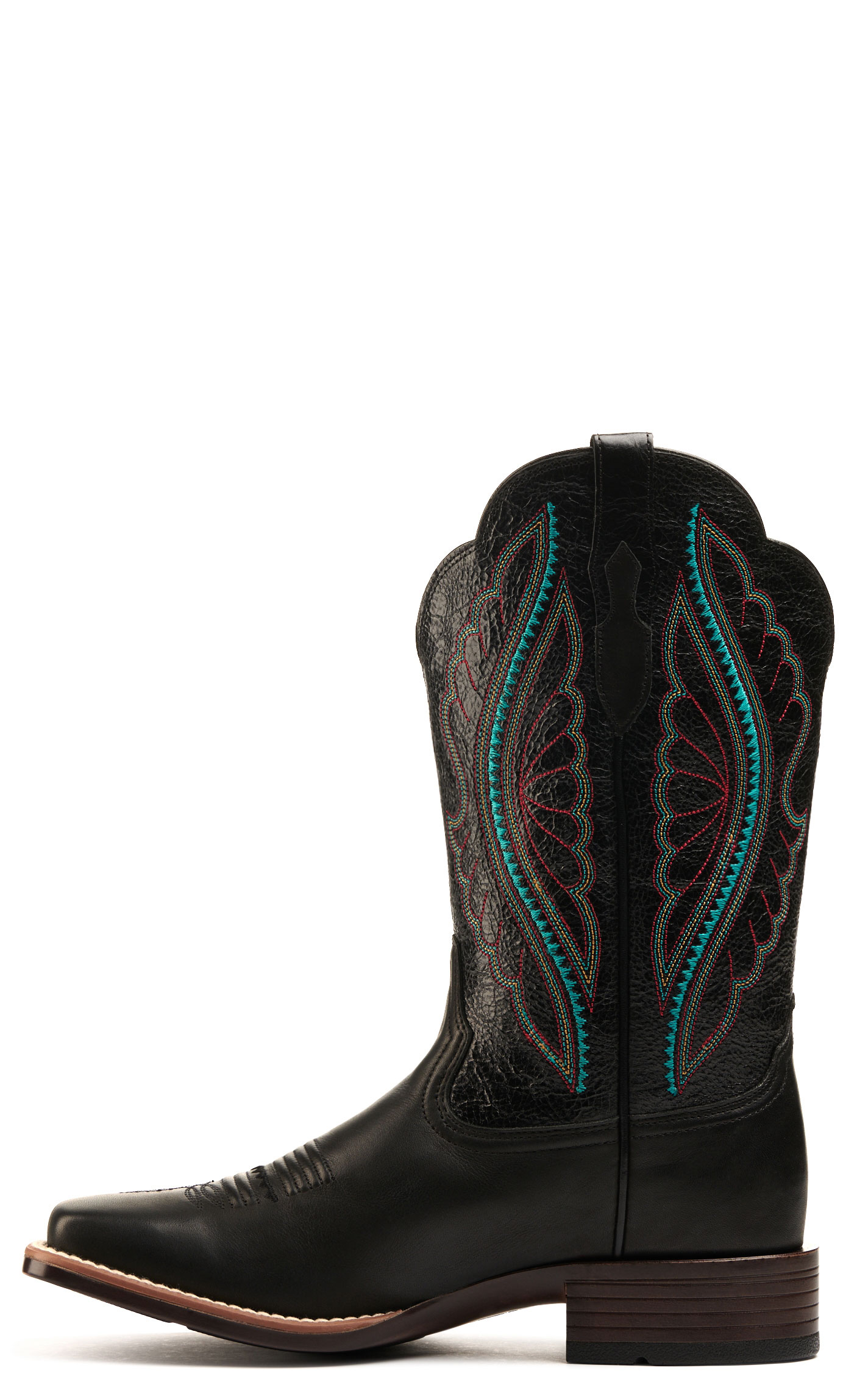 Ariat Women's PrimeTime True Black Bantamweight Wide Square Toe Cowboy Boot - Image 1