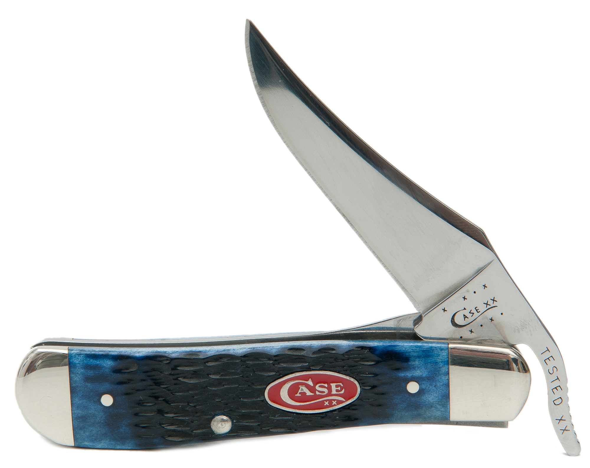 Case Knives Navy Blue Bone RussLock Clip Blade - Image 1