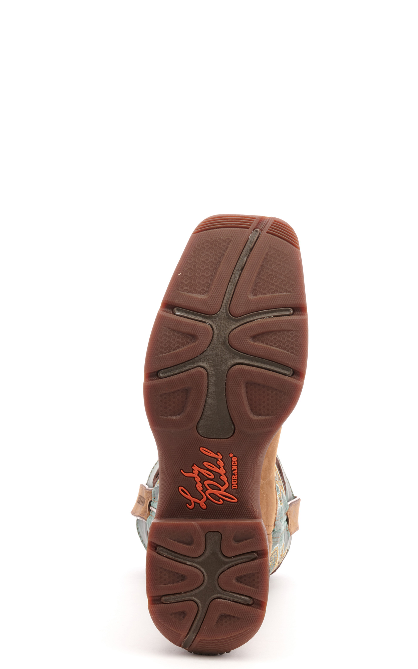 Durango Women's Rebel Dusty Brown and Teal Wide Square Toe Cowboy Boots - Cavender's Exclusive - Image 1
