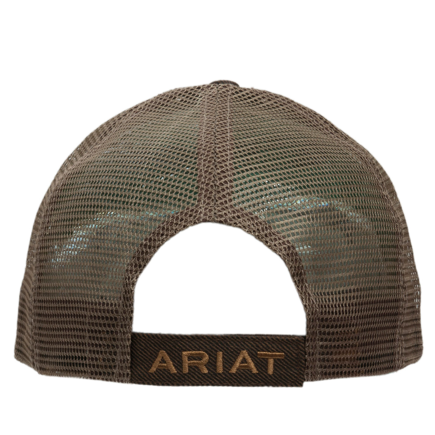 Ariat Brown Oilskin with Mesh Back Logo Velcro Back Cap - Image 1