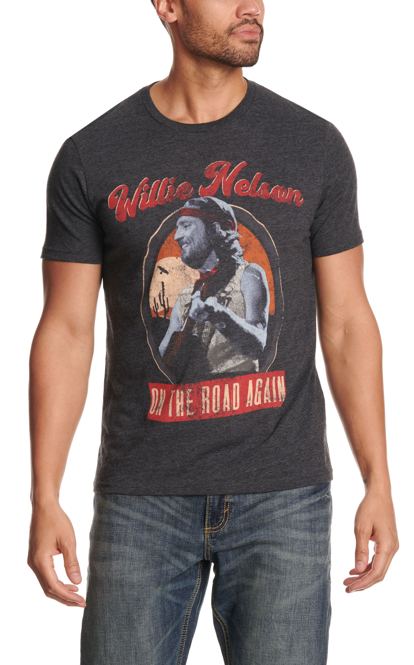 Wrangler X Men's Willie Nelson Black Graphic T-Shirt - Image 1