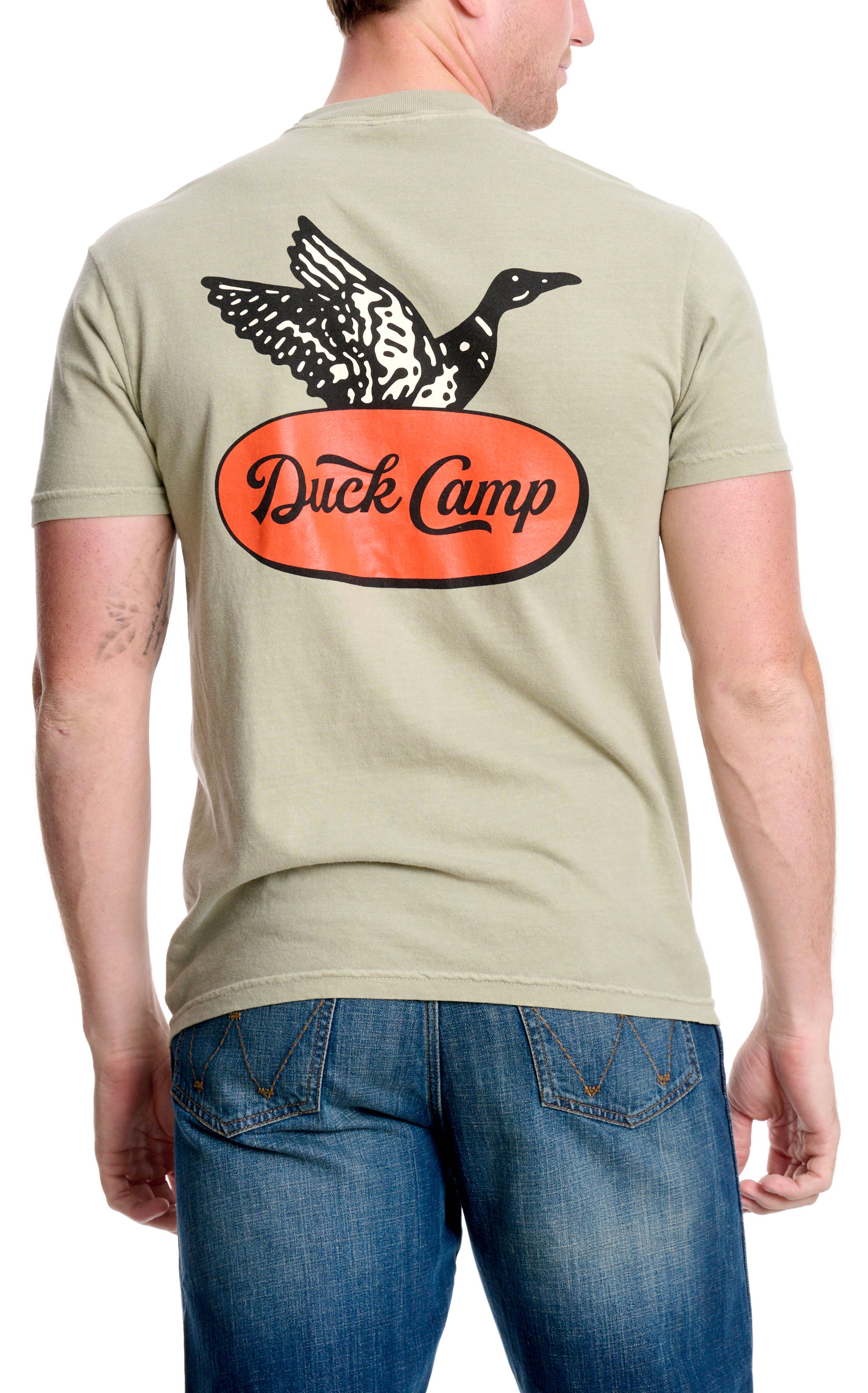 Duck Camp Men's Wheat Logo Graphic Back T-Shirt - Image 1