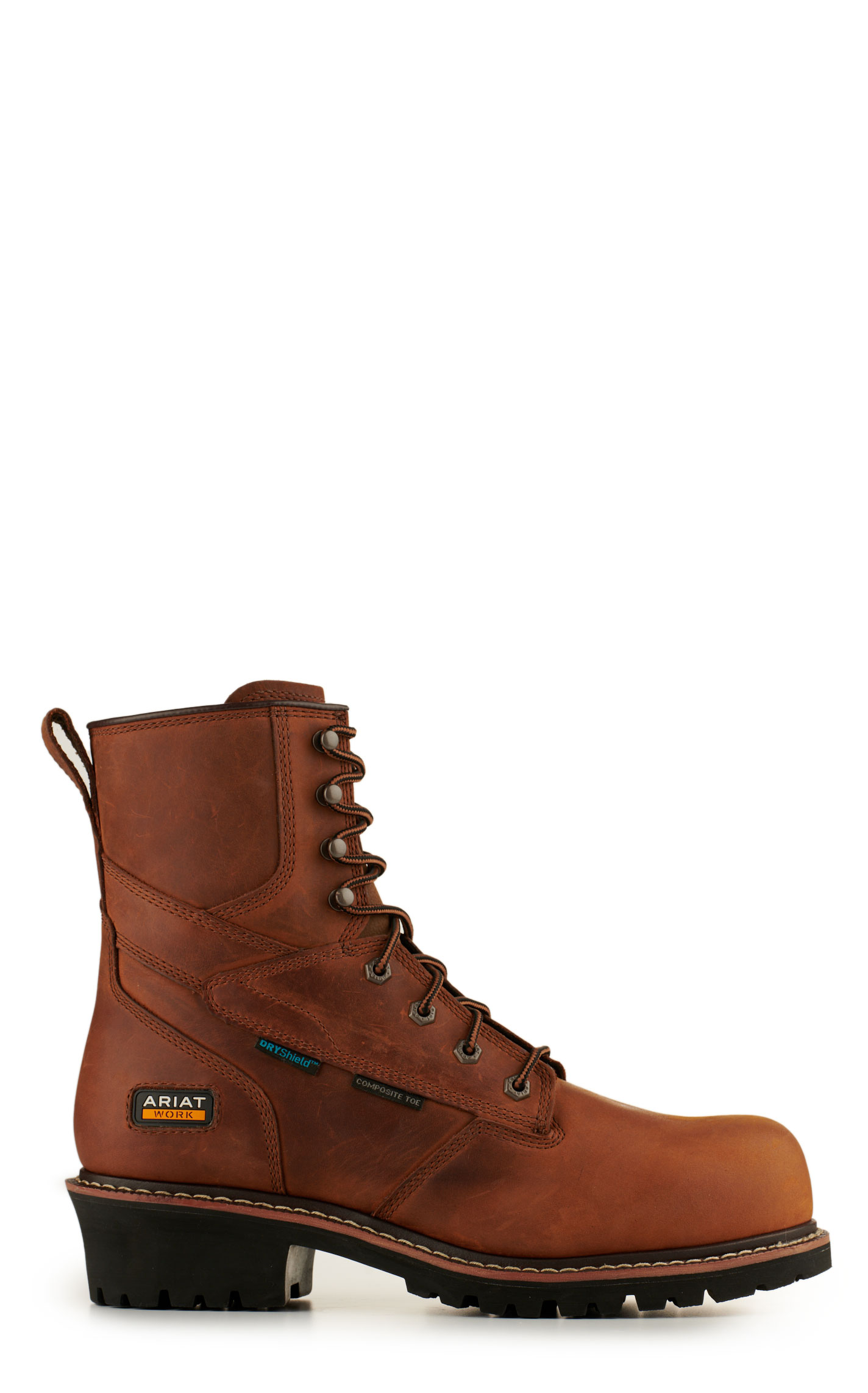 Ariat Men's Copper Shock Shield Waterproof Round Composite Toe Lace Up Logger Work Boot - Image 1