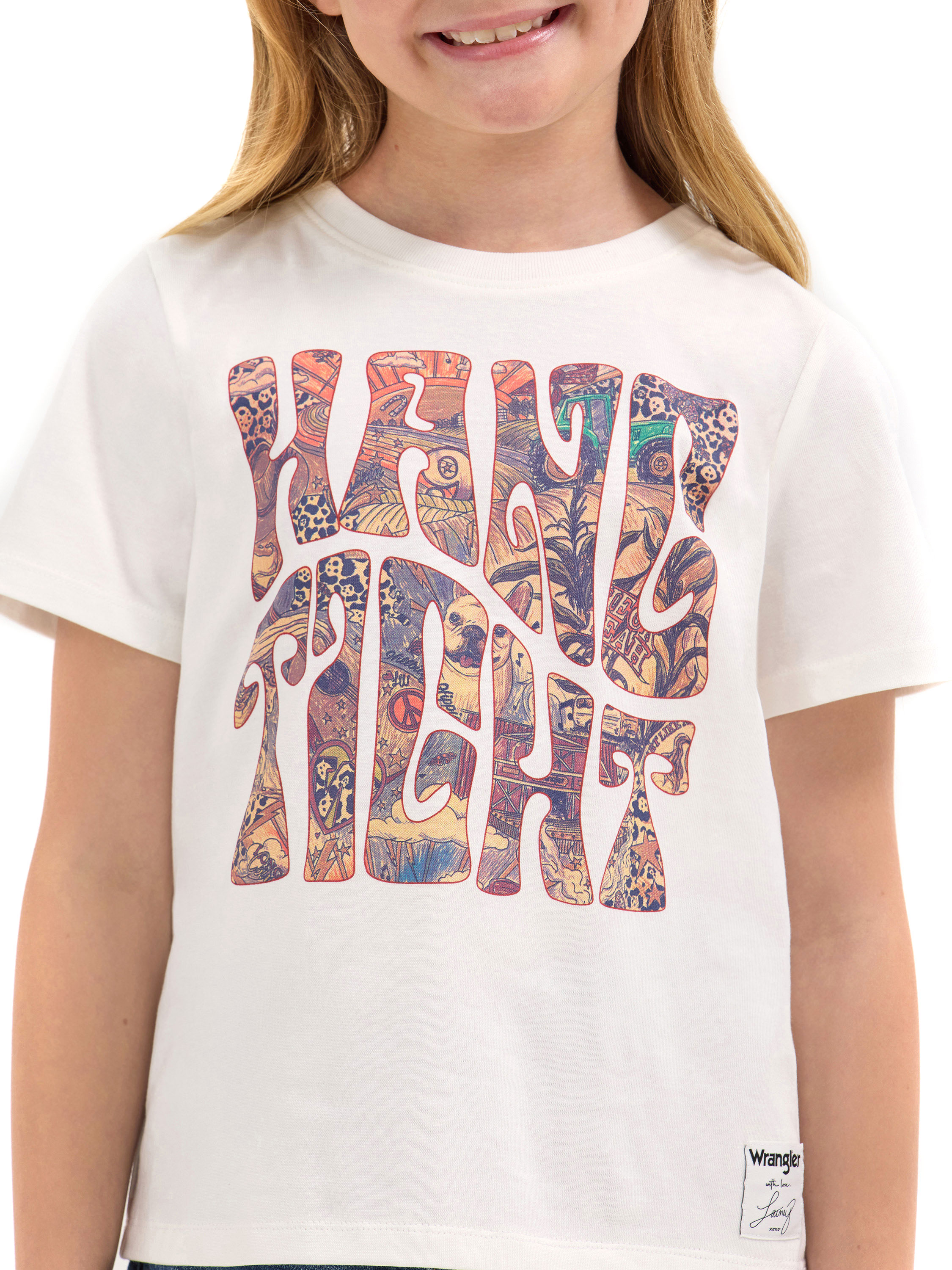 Wrangler & Lainey Wilson Girl's Hang Tight T-Shirt - Image 1