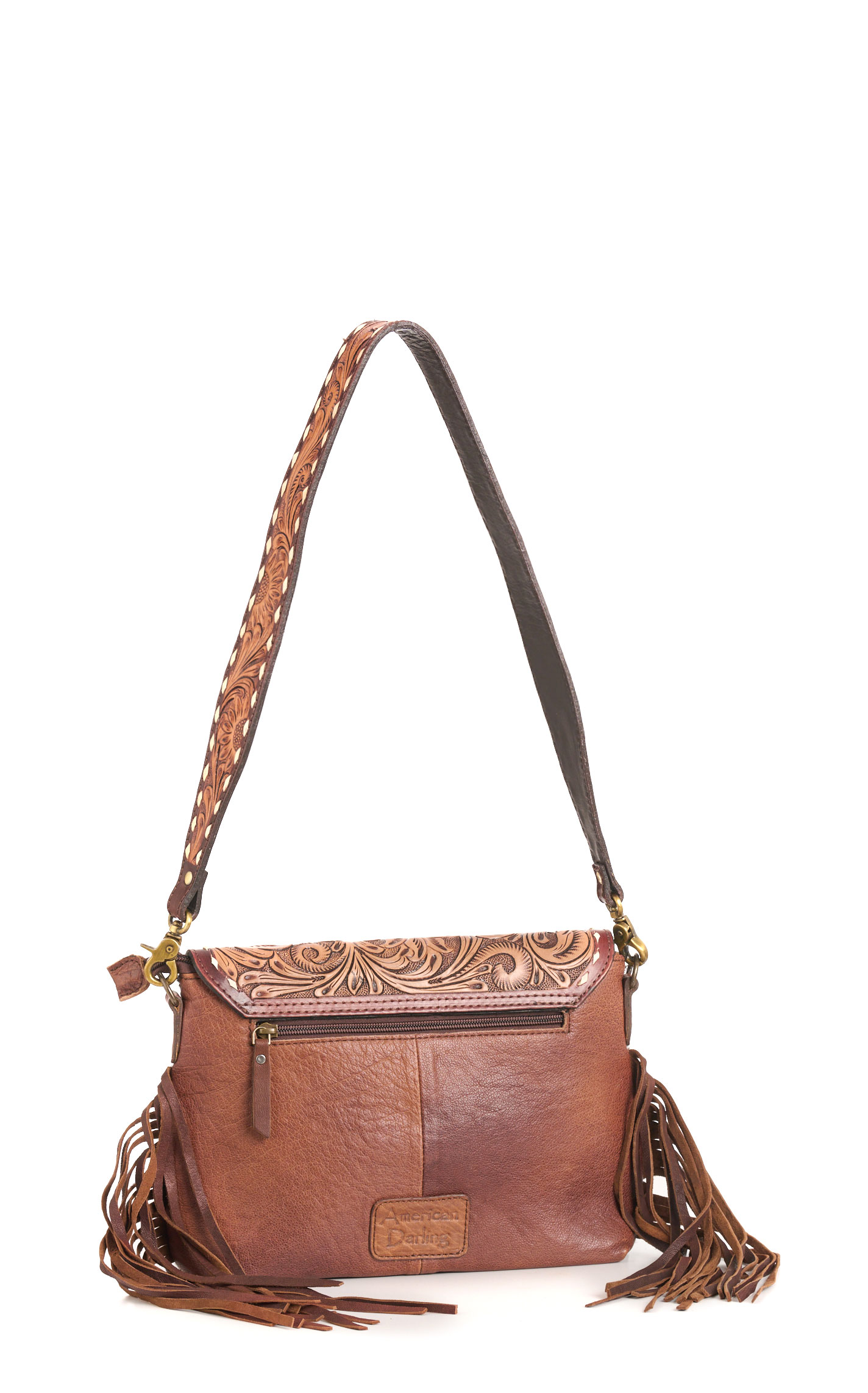 American Darling Tooled Hair on Hide Braided Crossbody - Image 1