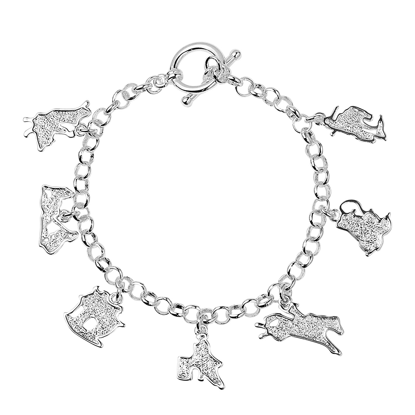 Montana Silversmiths Silver Western Charm Bracelet  - Image 1