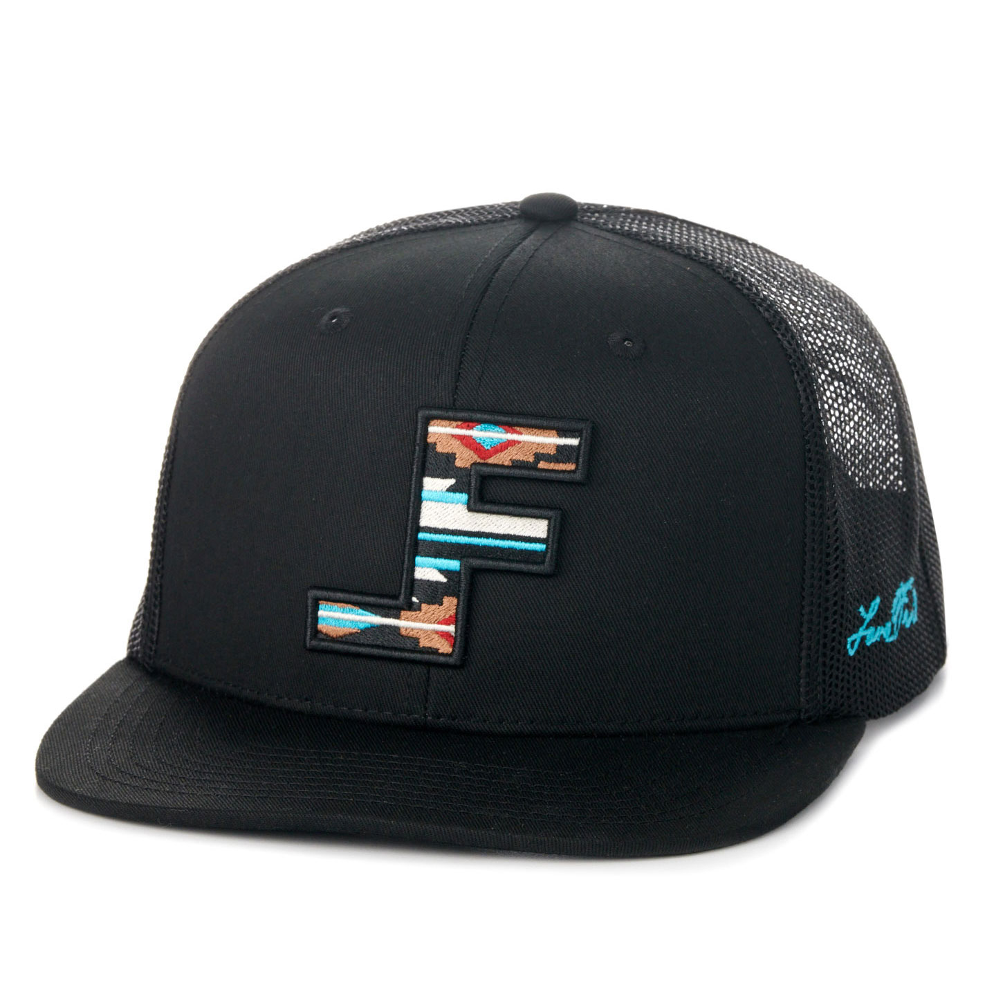 Lane Frost All Black Aztec Embroidered Logo Cap - Image 1