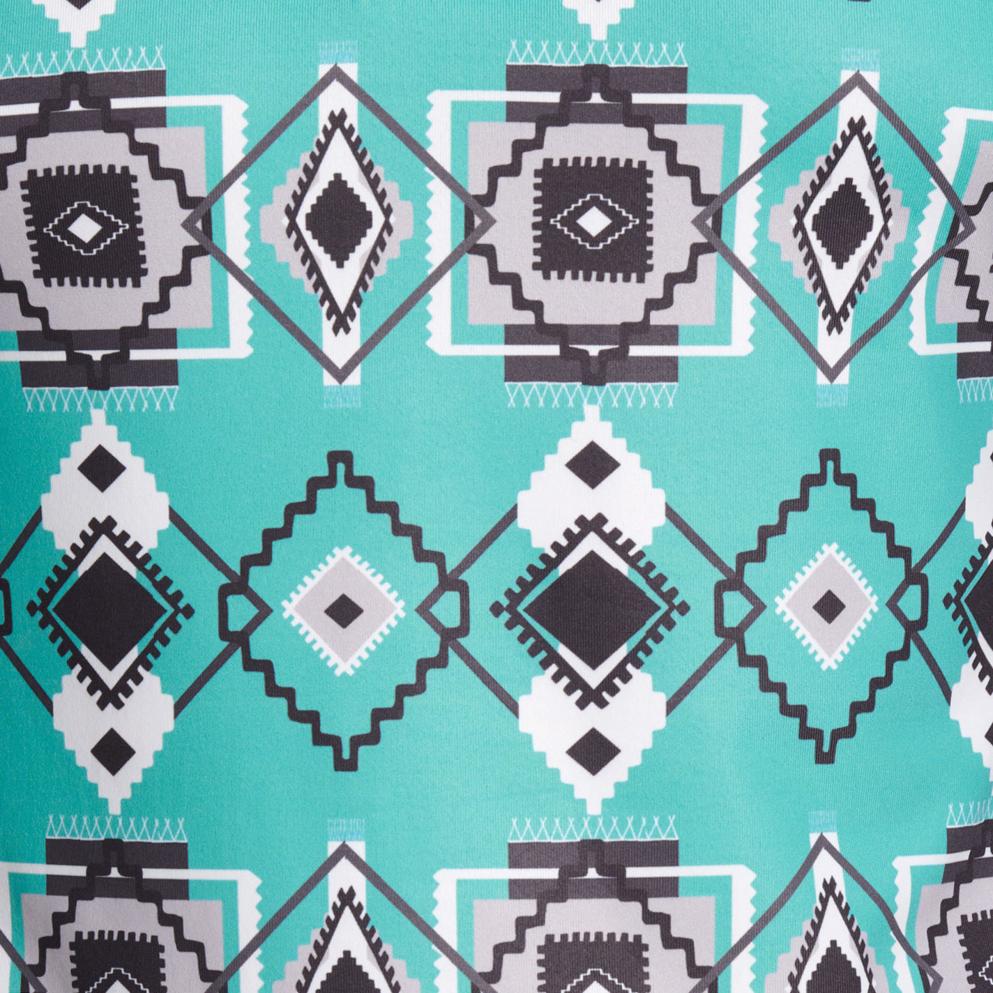 Hooey Men's Turquoise Aztec Print Western Polo Shirt - Image 1