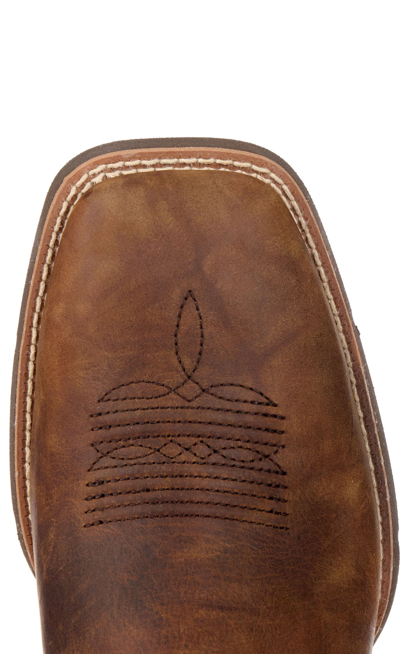 Ariat Men's Sport Cool VentTEK Bar Brown and Blue Wide Square Toe Cowboy Boot - Image 1