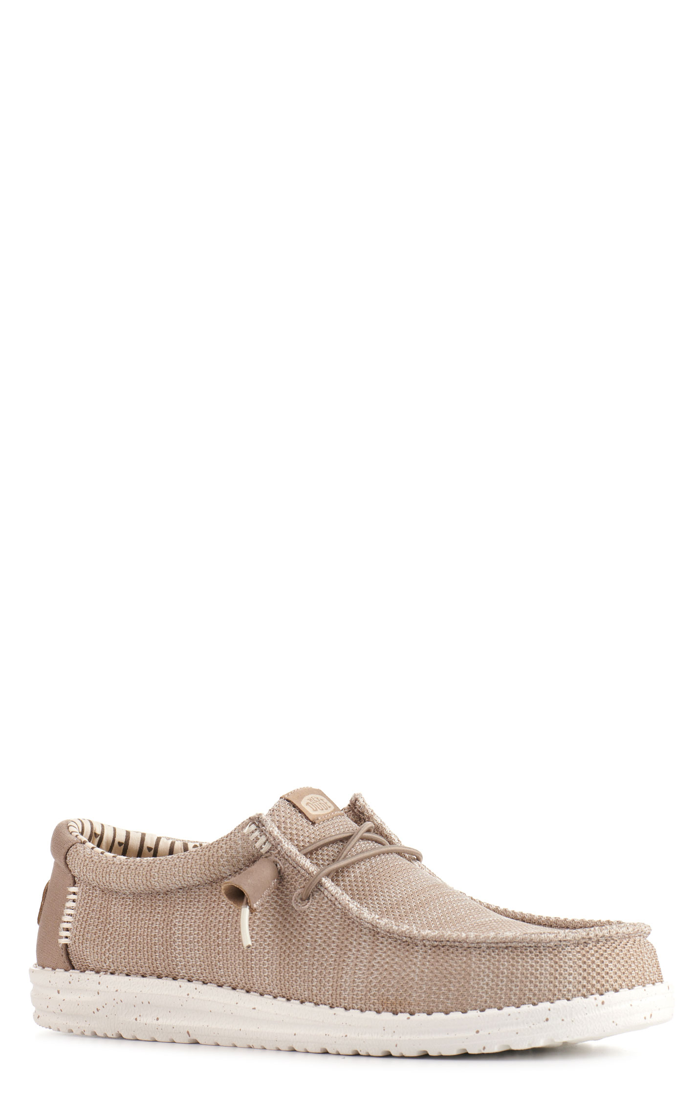 Hey Dude Men's Wally Stretch Sox Tan Moc Toe Casual Shoes - Image 1