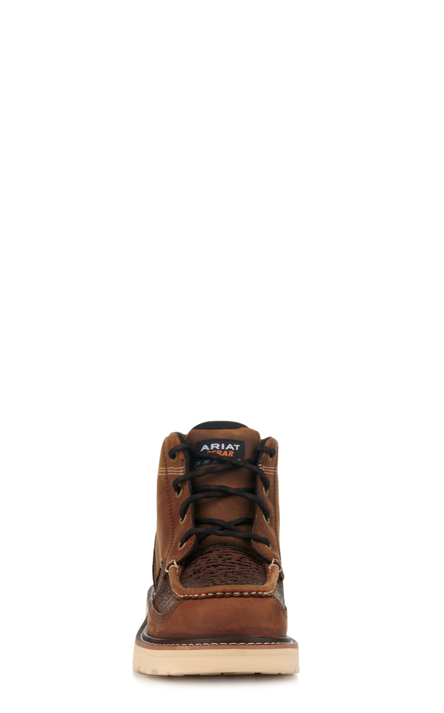 Ariat Men's Rebar Lift Distressed Brown and Sharkskin Print Round Composite Toe Chukka Work Boot - Image 1