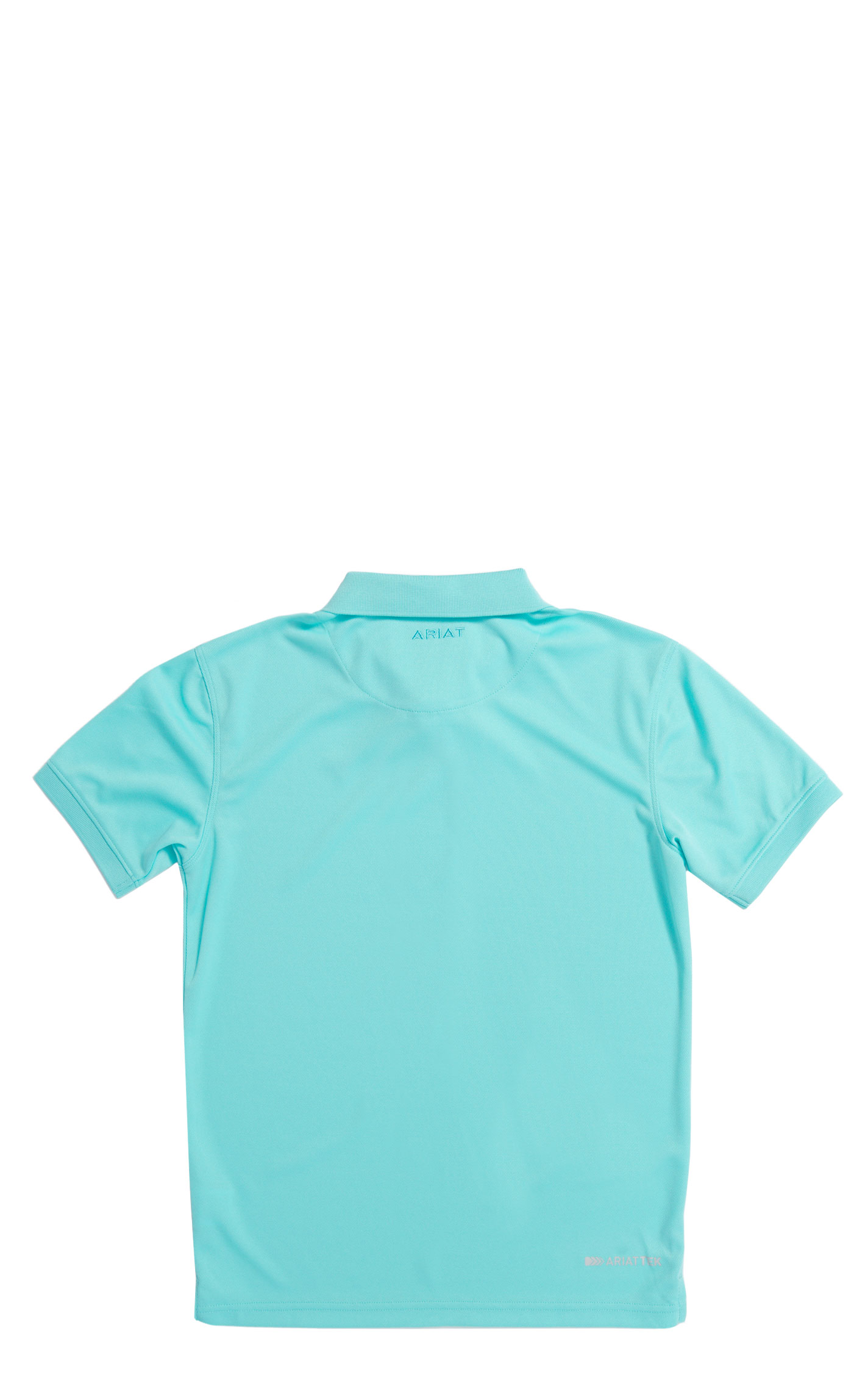Ariat Boy's AriatTek Light Turquoise Polo - Image 1