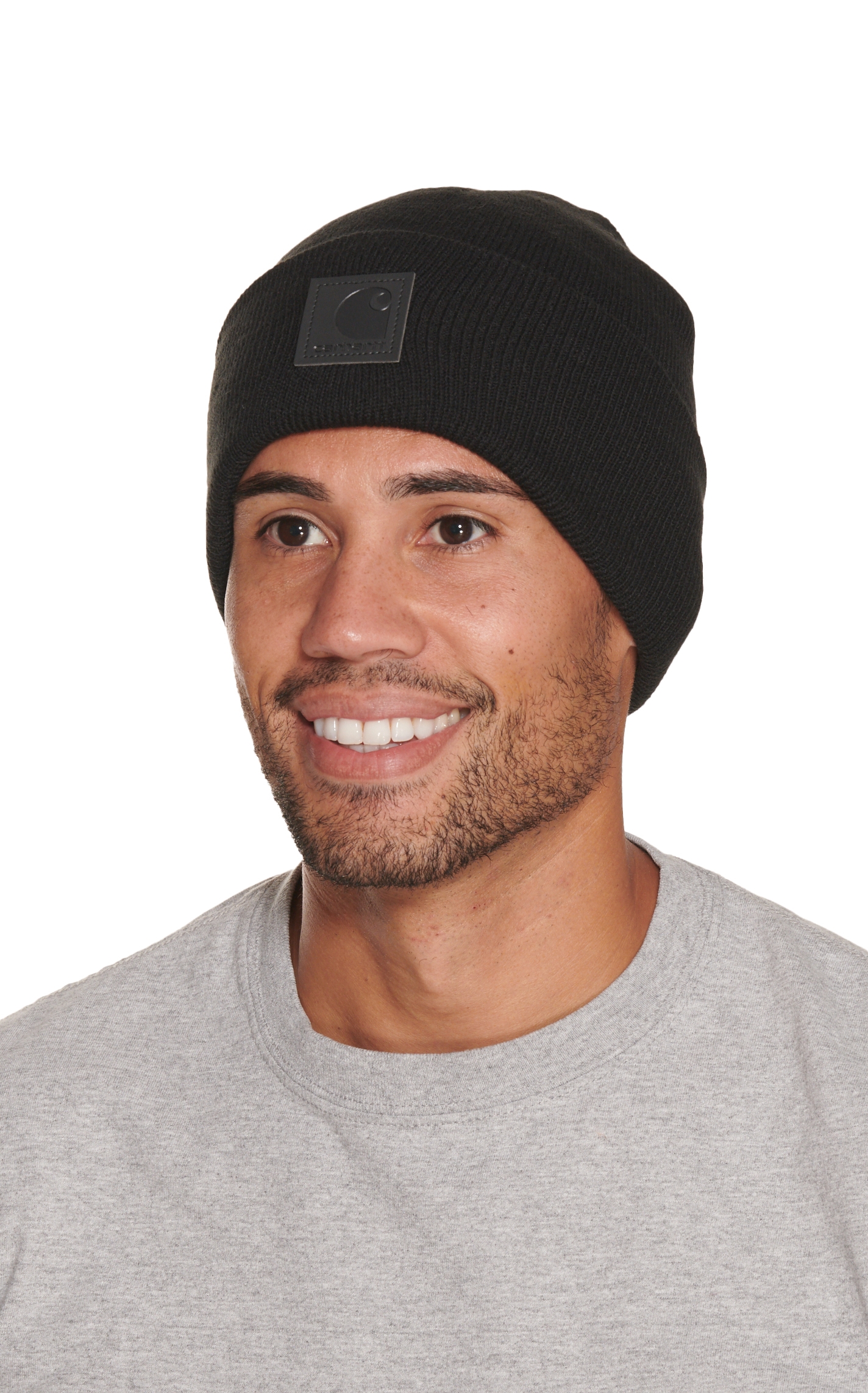 Carhartt Black with Black Patch Knit Beanie - Image 1