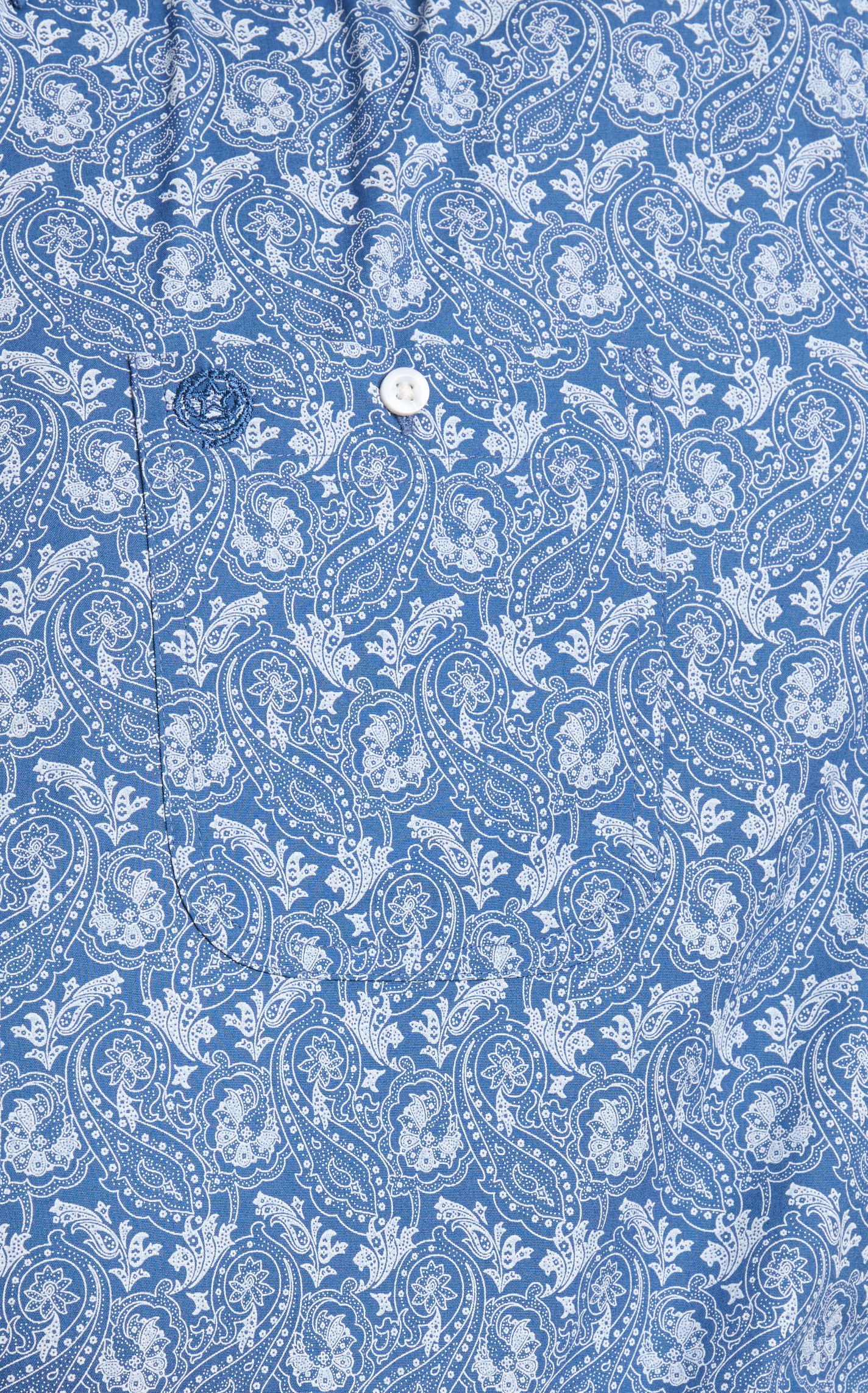 Wrangler Men's George Strait Collection Navy Paisley Print Western Shirt - Big & Tall  - Image 1