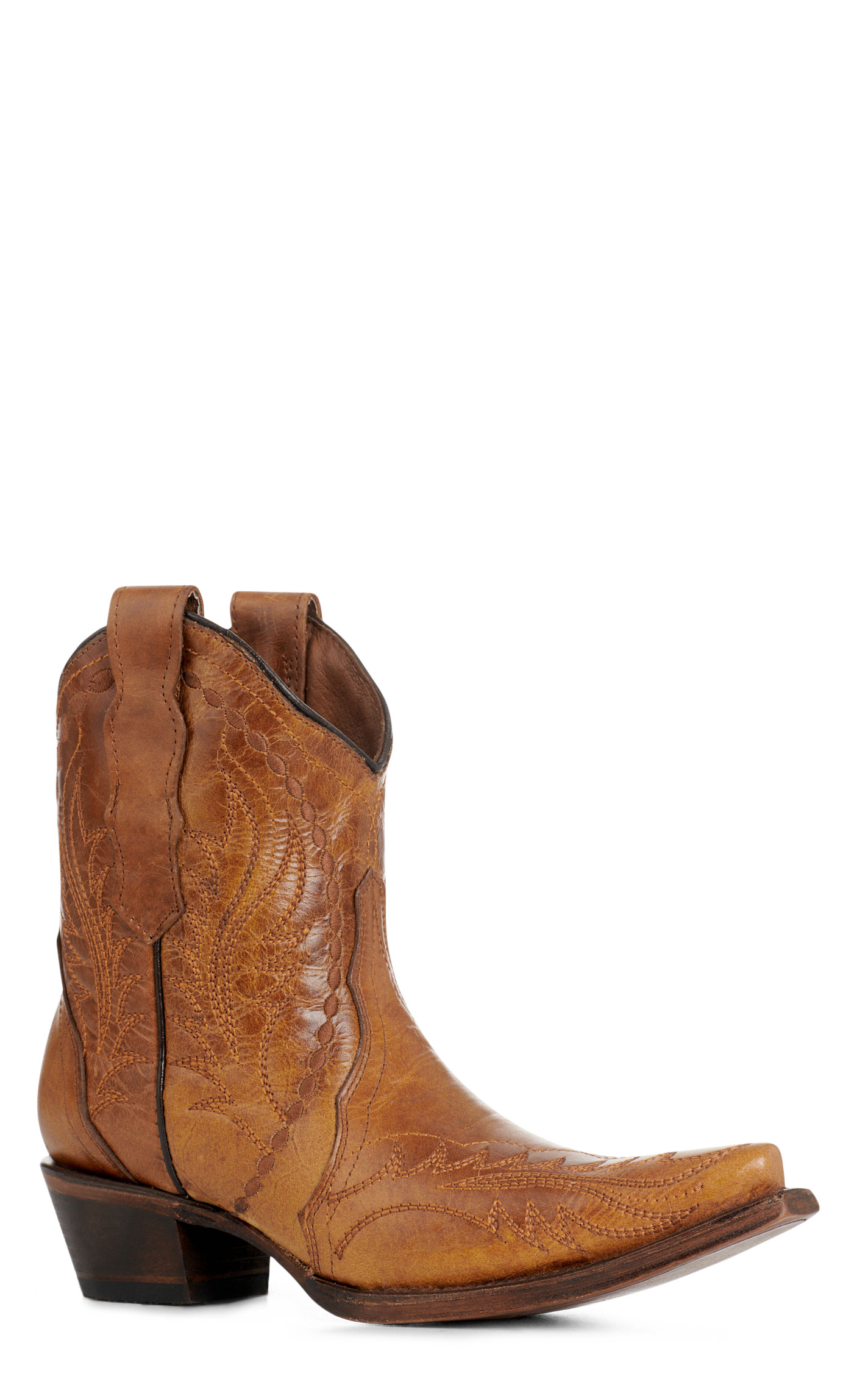 Circle G By Corral Women's Honey Stitched Ankle Snip Toe Cowboy Boots - Image 1