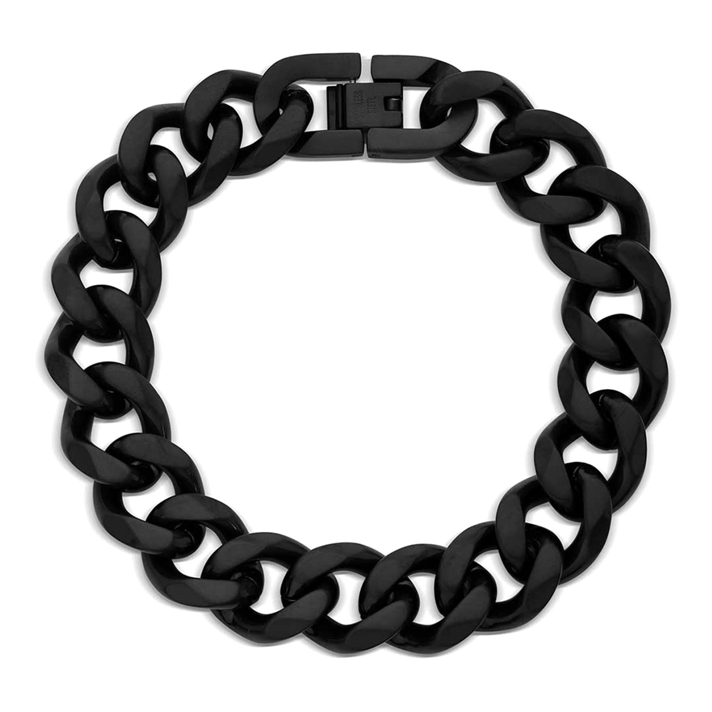 Montana Silversmiths Men's Midnight Cuban Link Bracelet - Image 3