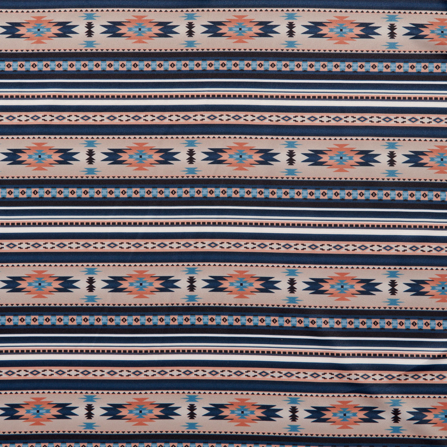 Rafter C Boy's Navy Aztec Polo Shirt - Image 1