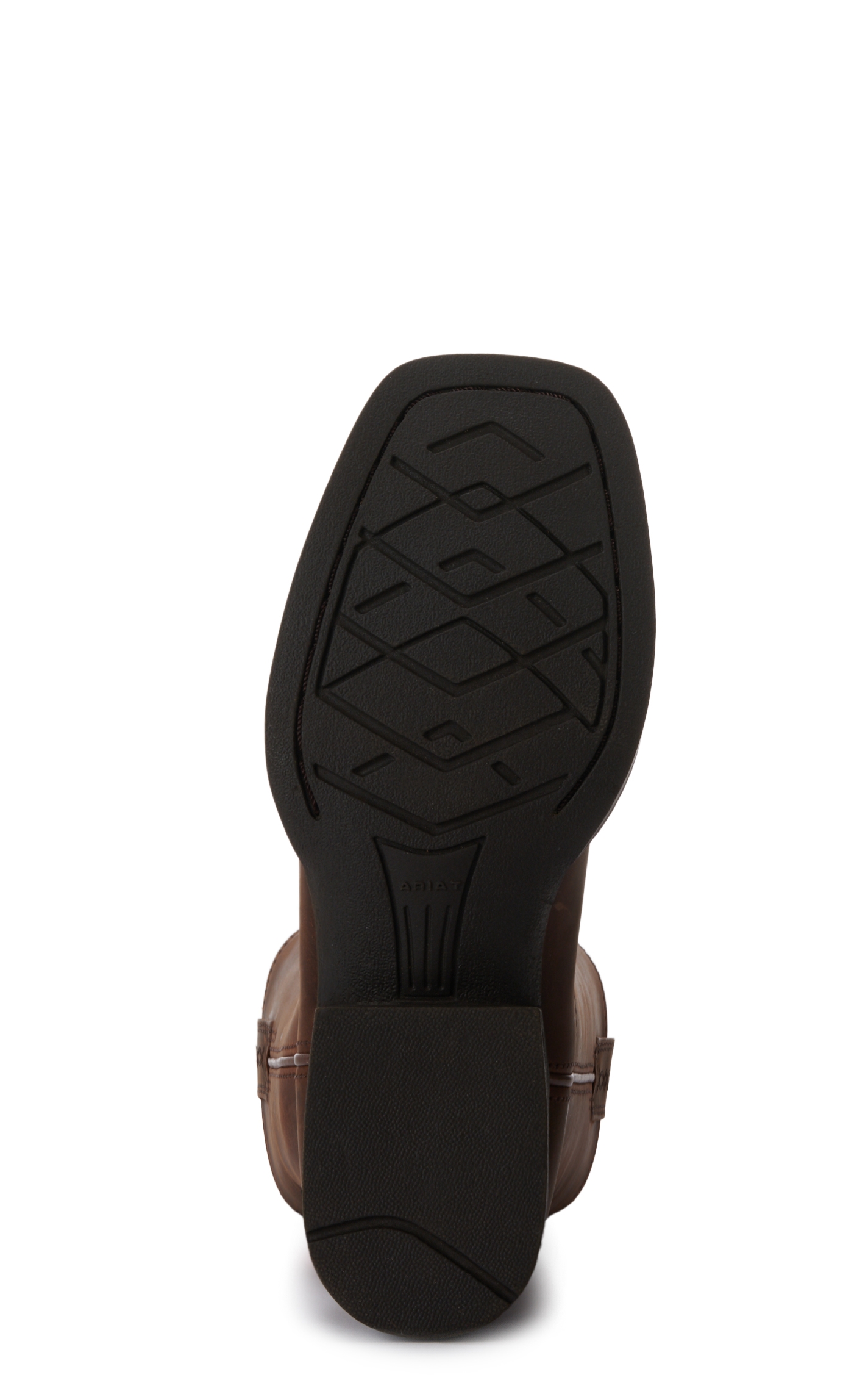 Ariat Youth Leather Distressed Brown with Mexican Flag Patch Wide Square Toe Boots - Image 1