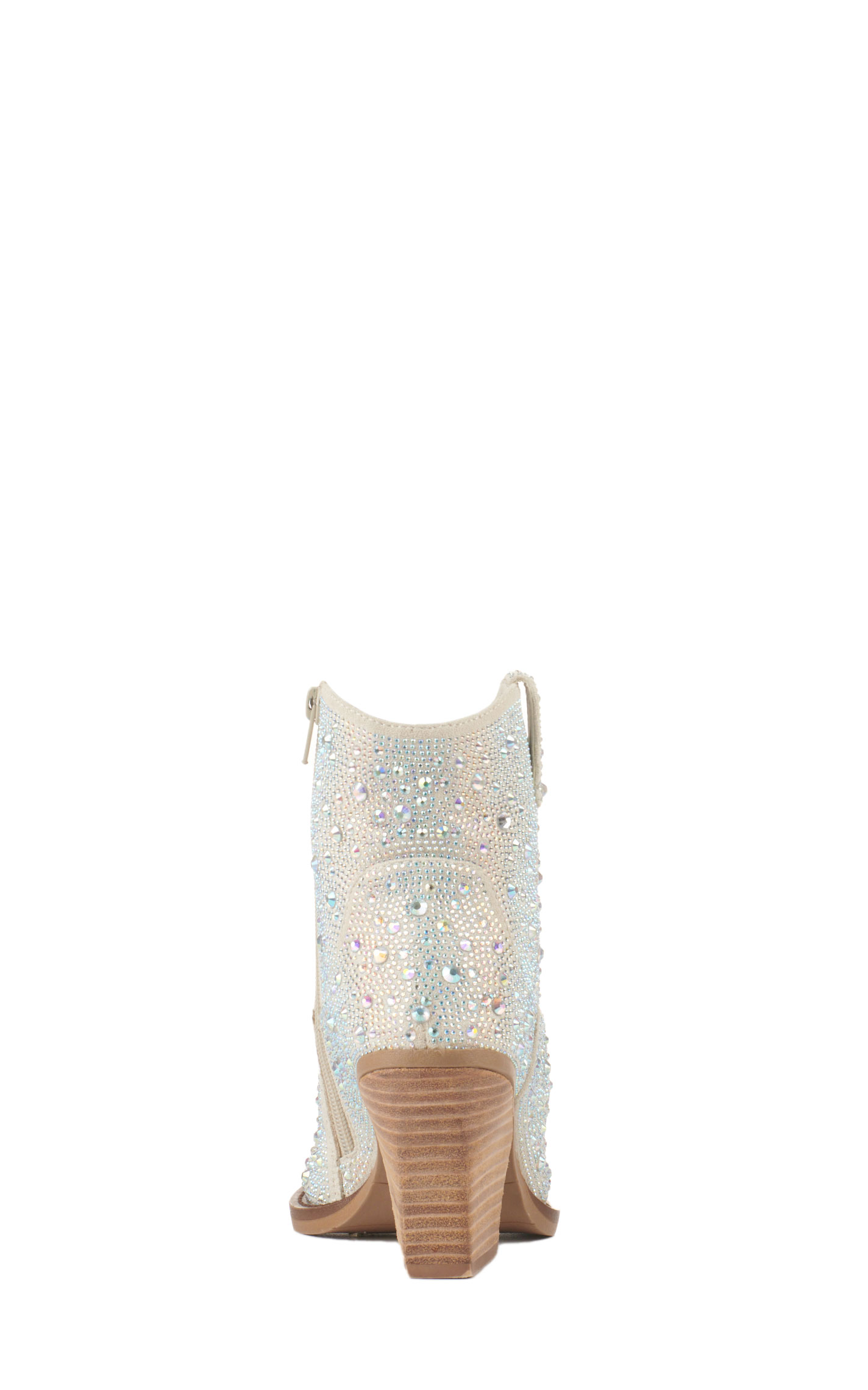 Very G Women's Karen Silver Rhinestone Snip Toe Fashion Booties - Image 1